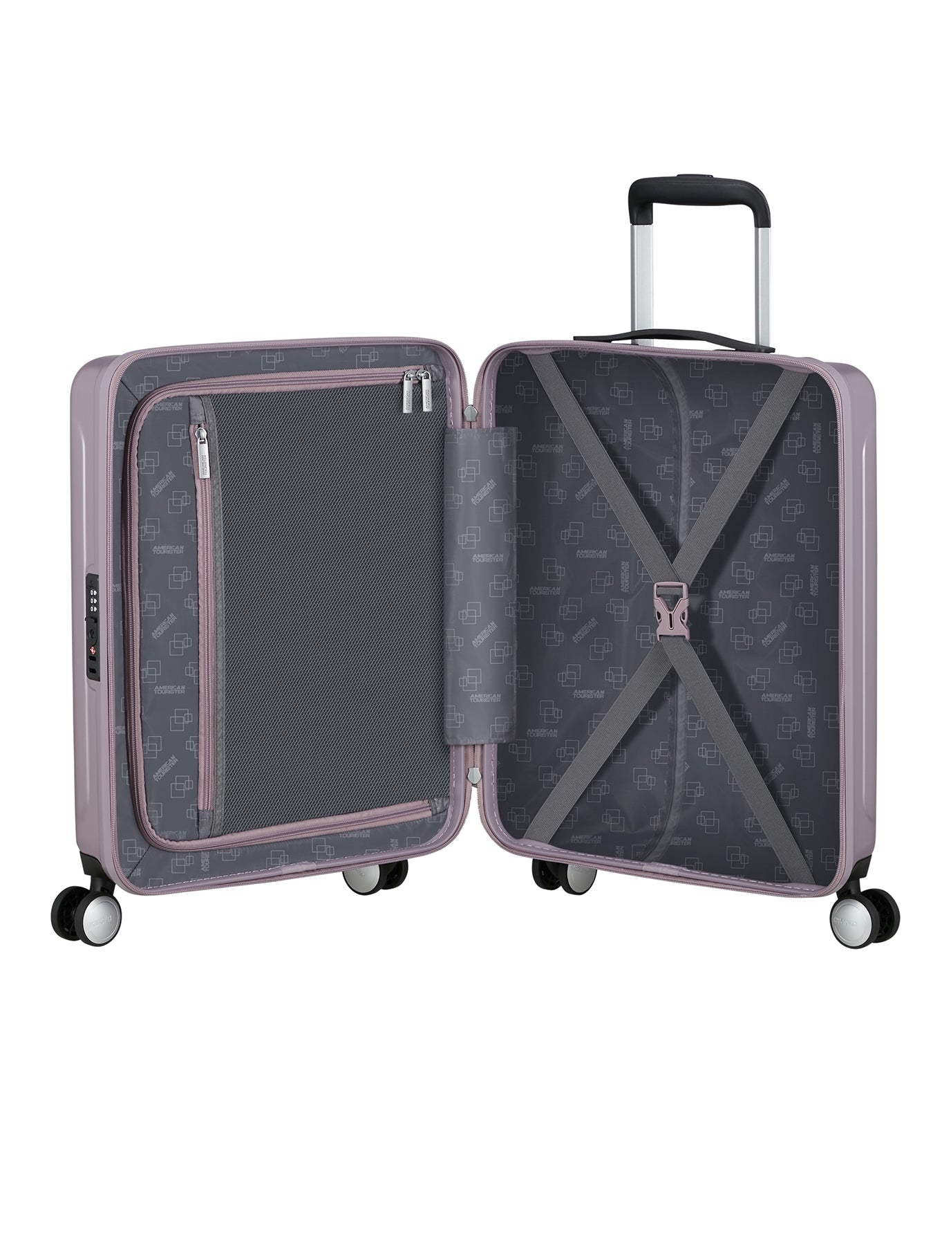 Skyrail Cabin Suitcase 55cm Spinner TSA Pink