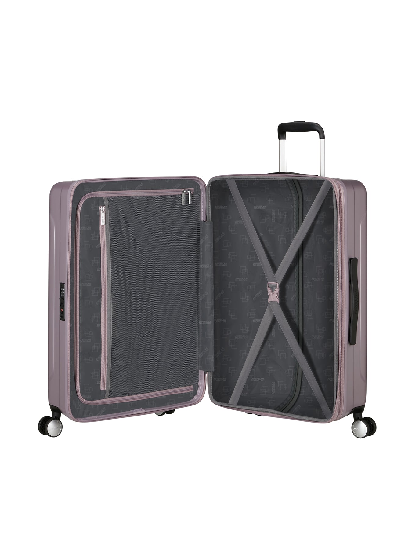 Skyrail Medium Suitcase 67cm Expandable Spinner TSA Pink
