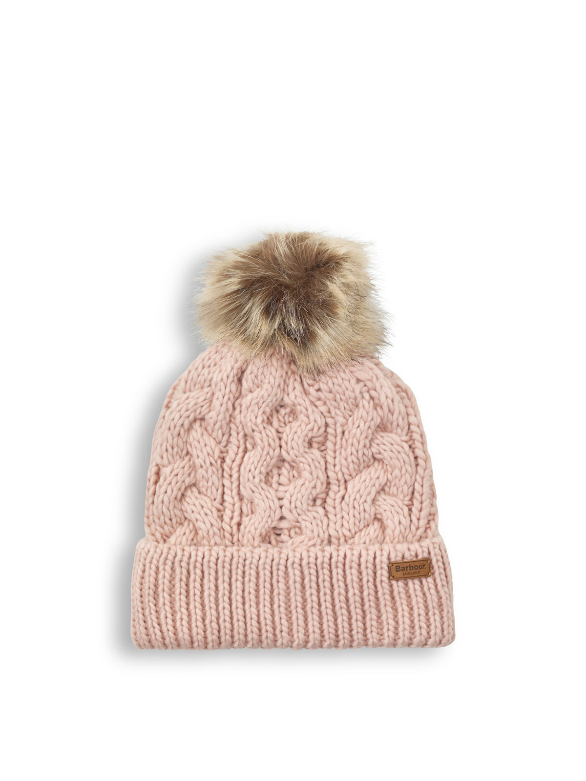 Penshaw Faux Fur Trim Beanie - Pink Blush