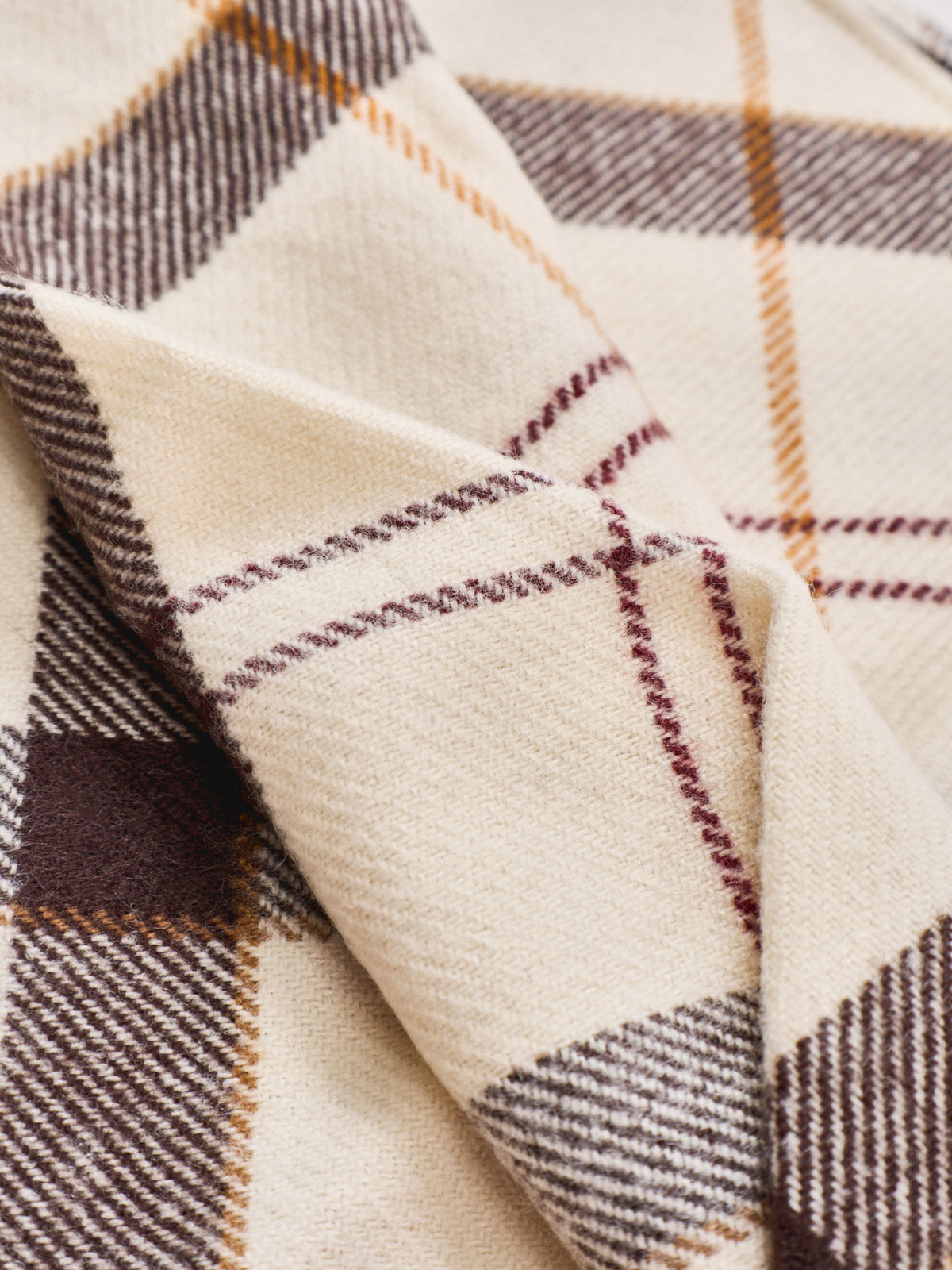 Kirklees Tartan Scarf - Ecru Muted Tartan