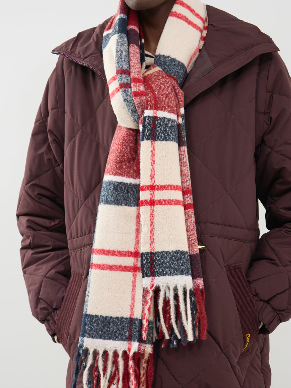 Deanna Tartan Scarf - Light Cardinal Tartan