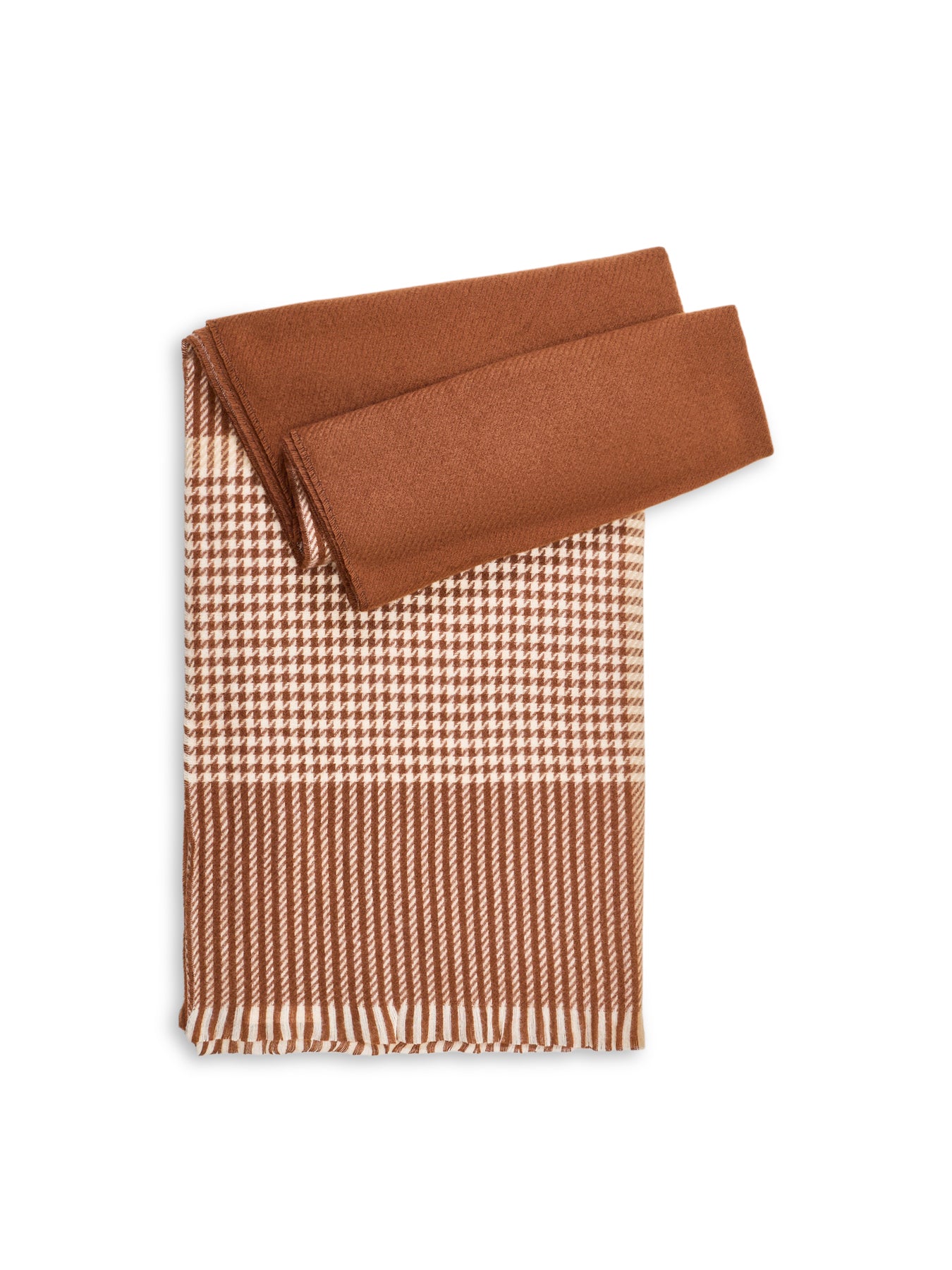Melody Check Scarf - Brown / Taupe