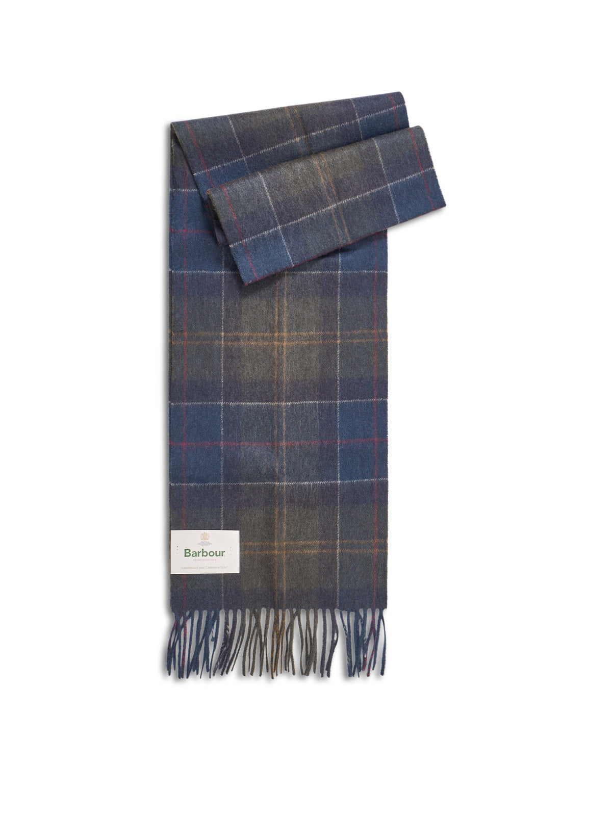 Wool & Cashmere Tartan Scarf - Shadow Classic Tartan