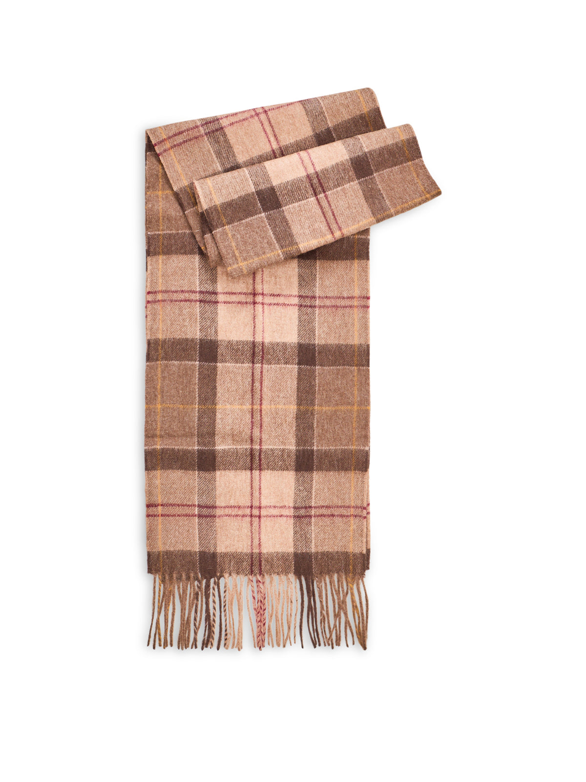 Wool & Cashmere Tartan Scarf - Muted Tartan