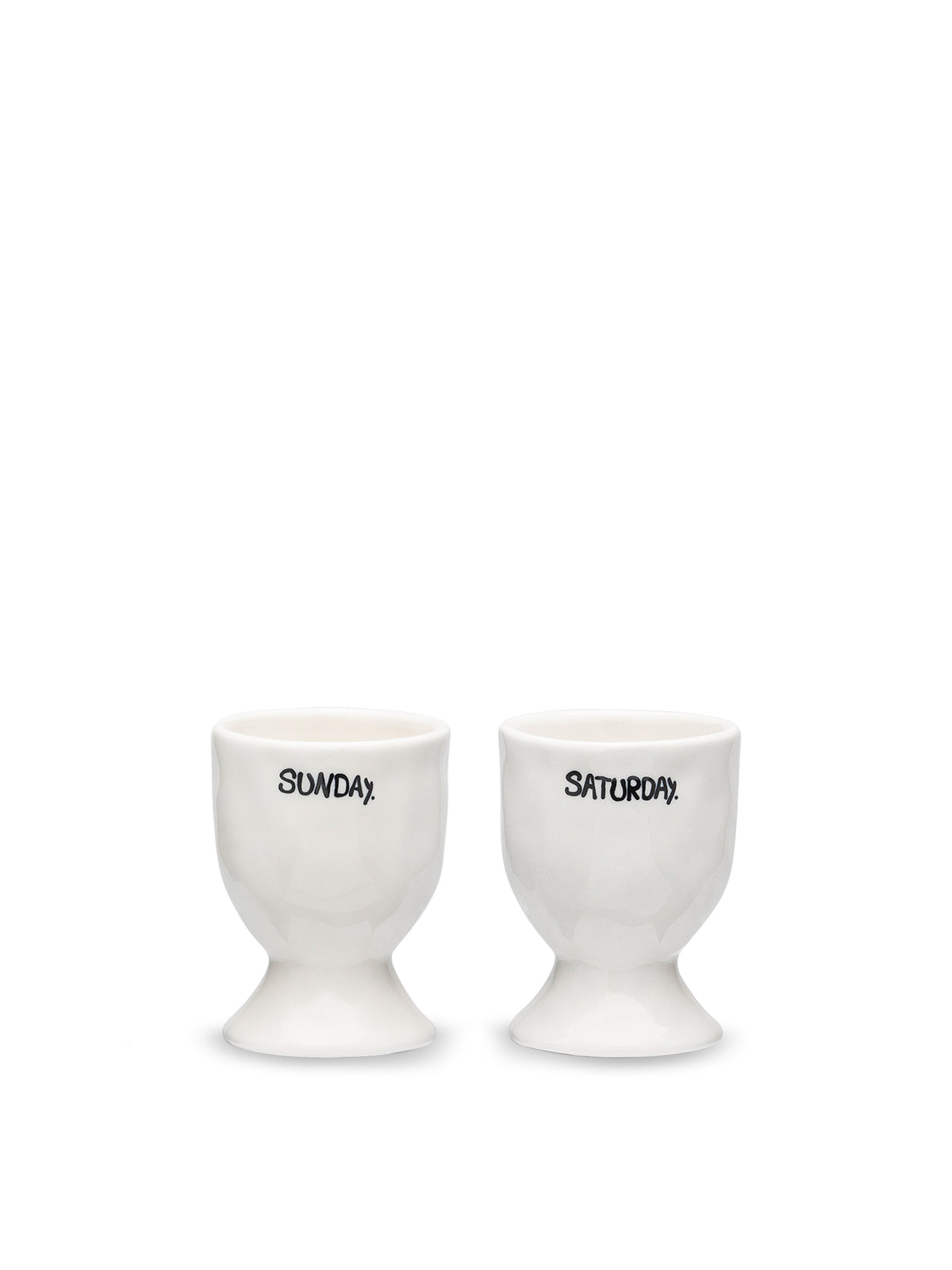 Weekend Egg Cup Set Of 2 - White