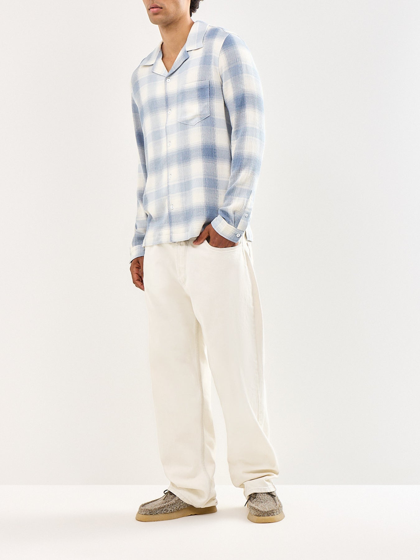 Kransey Check Long Sleeve Shirt Blue