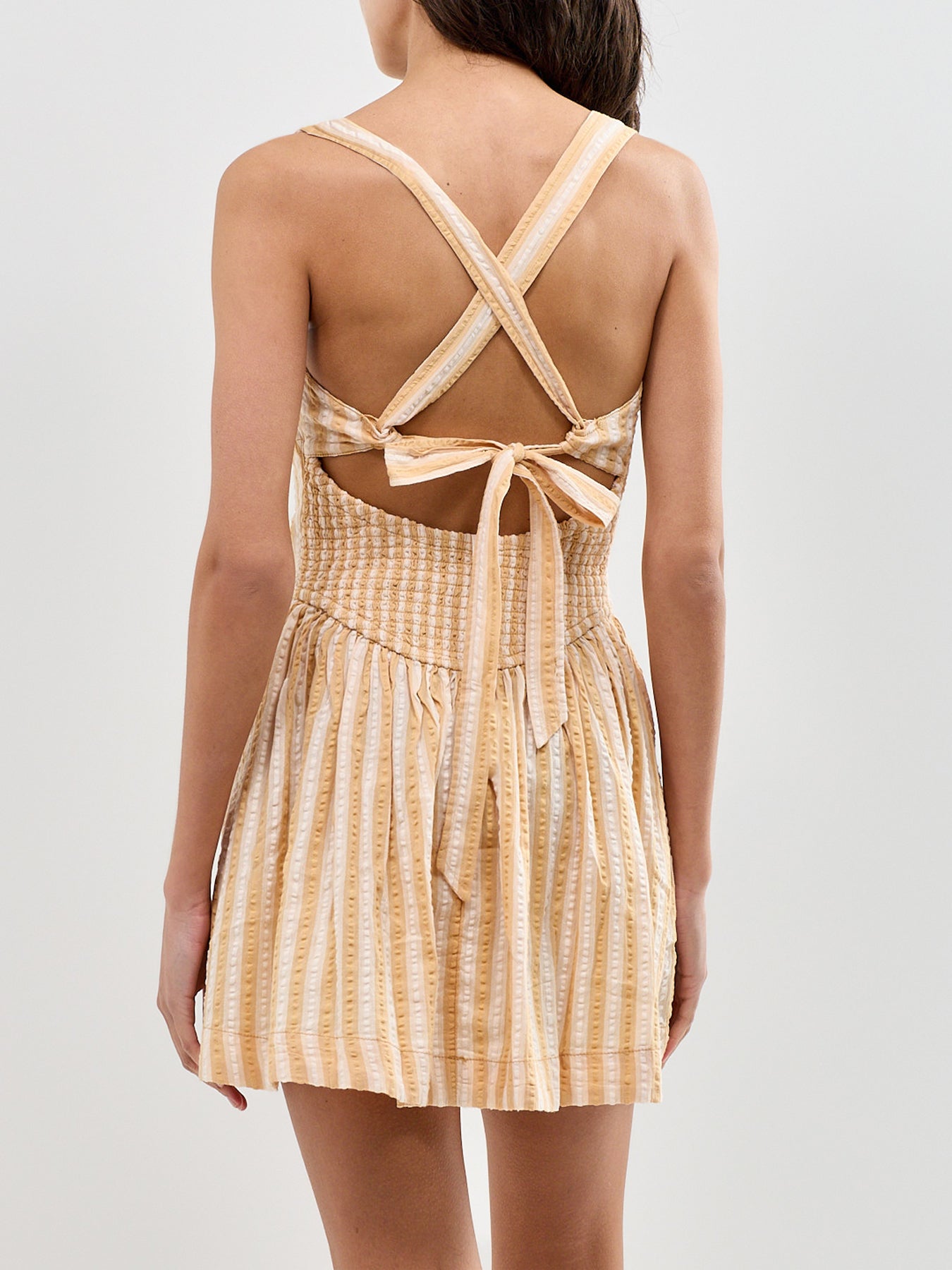 Laurel Plaid Mini Dress Neutral