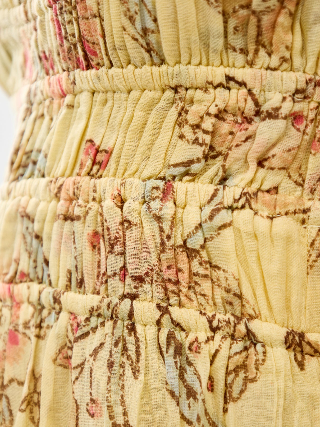 Ciella Printed Smock Dress Yellow