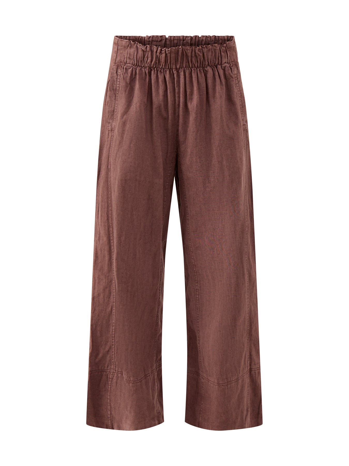 Days End Pull On Wide Leg Trousers Brown