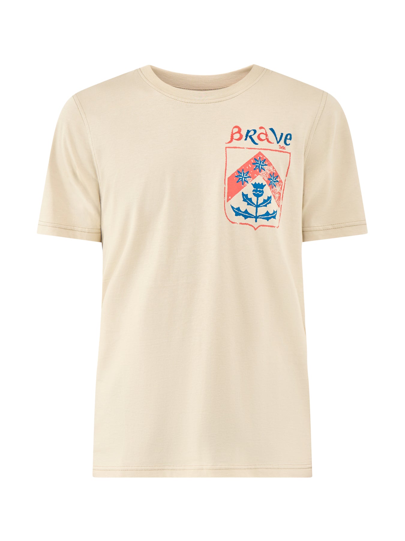 Rave Graphic T-Shirt Beige
