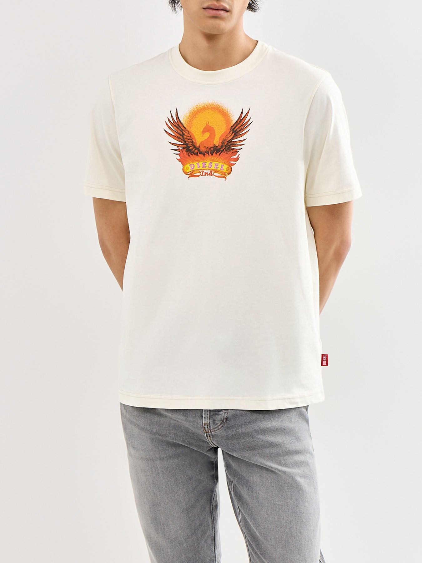 Phoenix Graphic Cotton T-Shirt Cream
