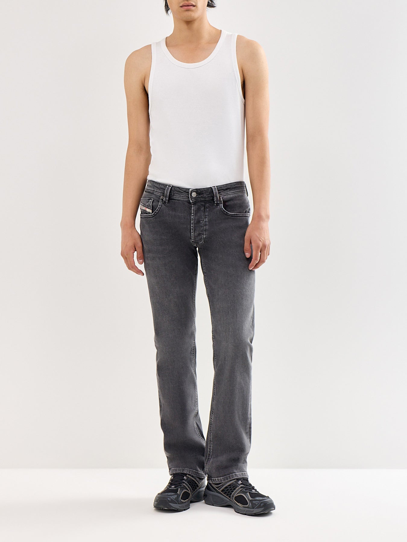 1985 LARKEE Tapered Fit Jeans Grey