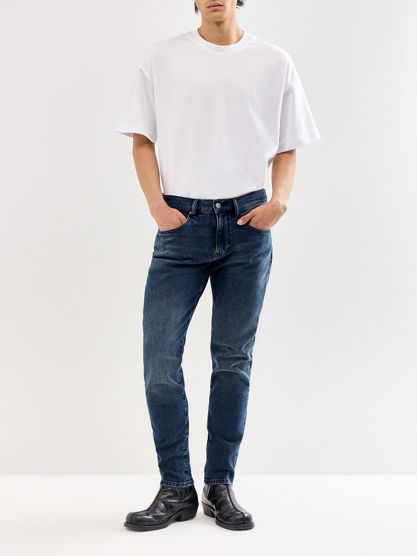 2019 D-STRUKT Slim Fit Jeans Mid Wash Blue
