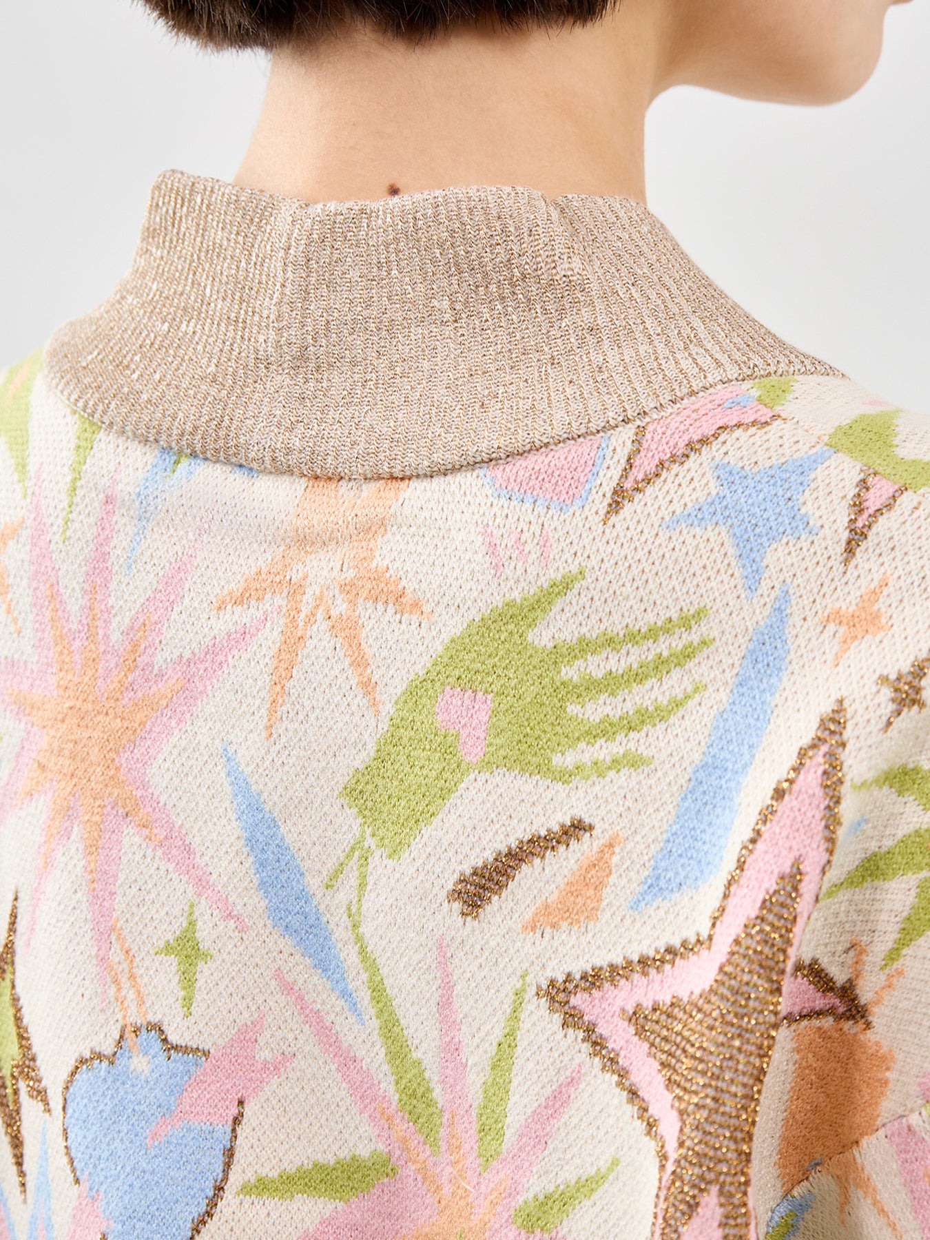 Star Jacquard Knit Bomber