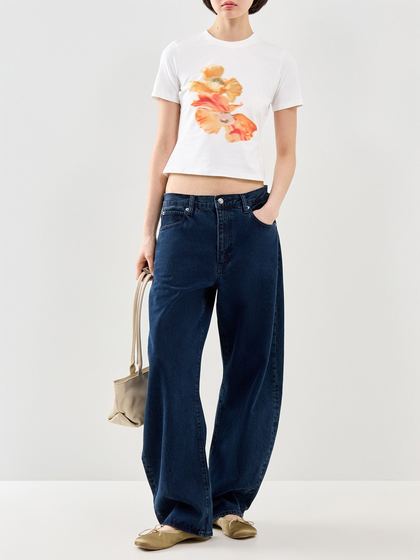 Blurred Floral Slim T-Shirt
