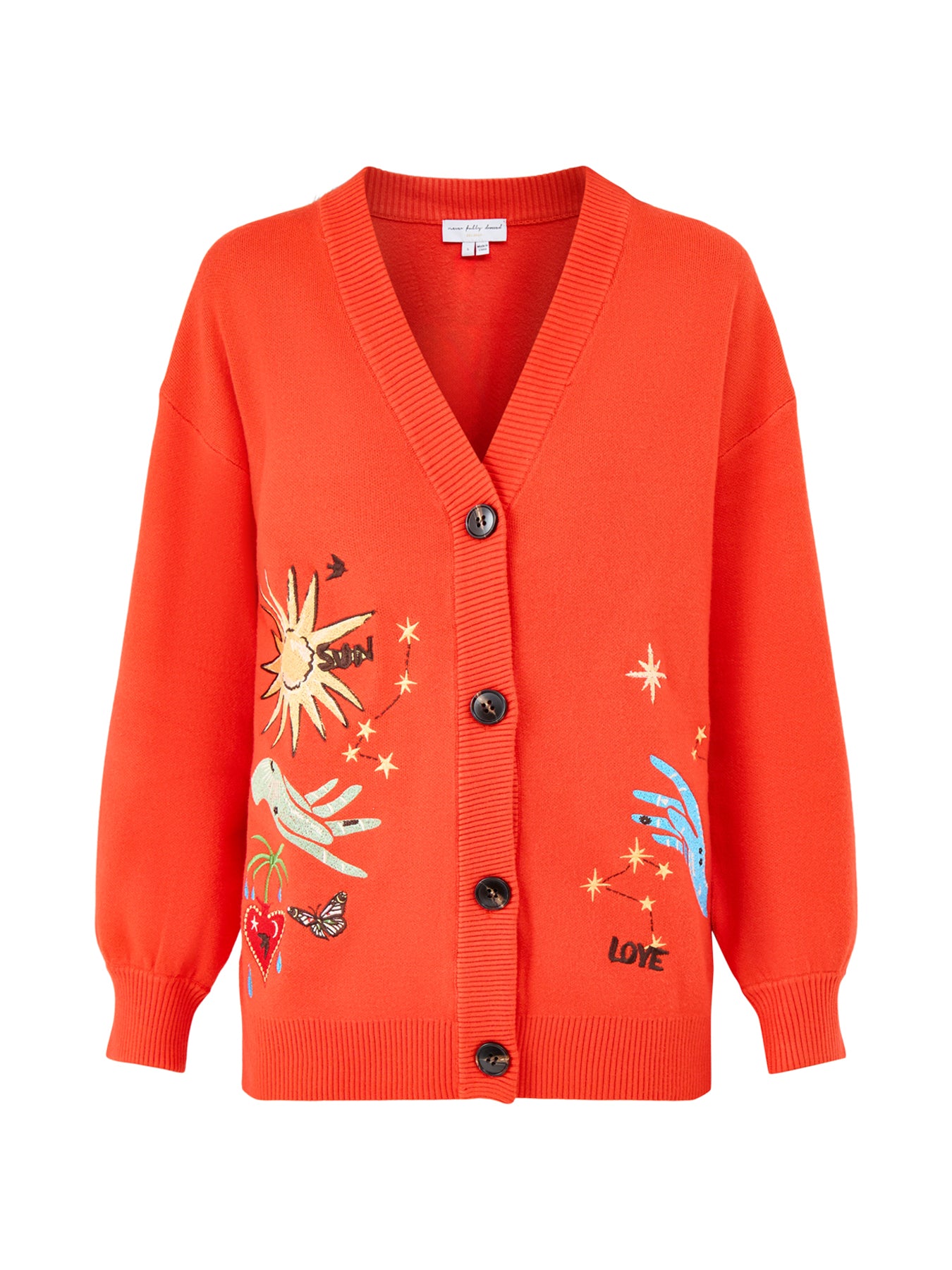 Tomato Celestial Cardigan Red