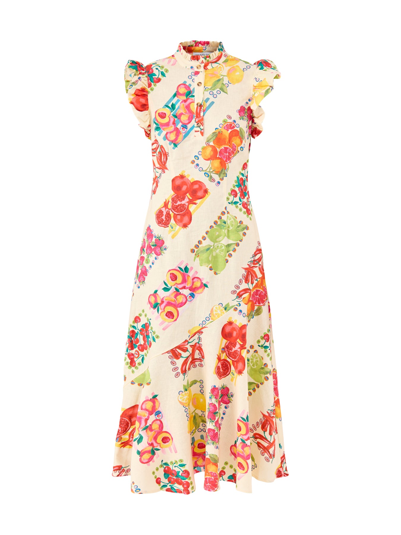 Fruit Sticker Remi Dress Pink
