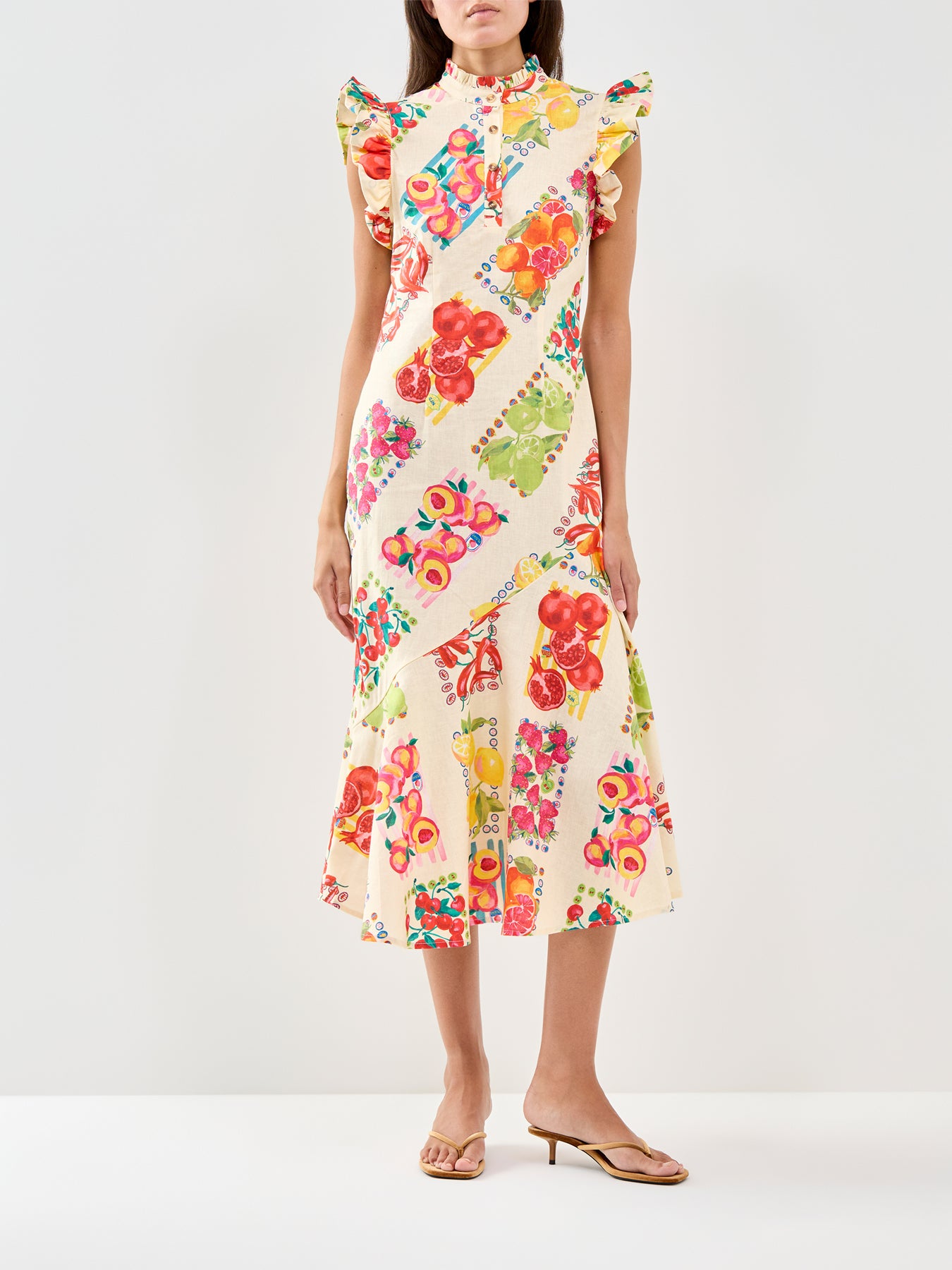 Fruit Sticker Remi Dress Pink