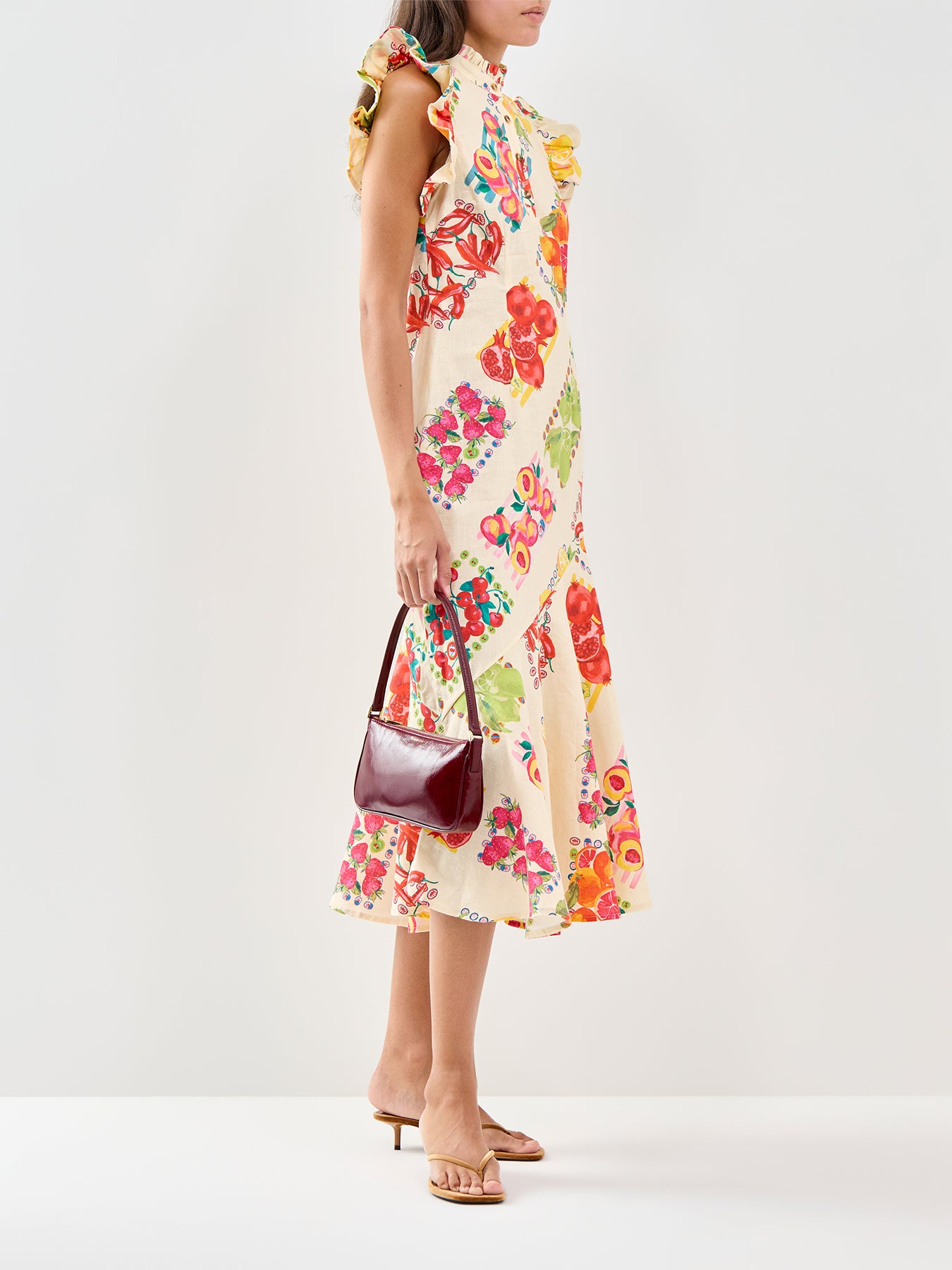 Fruit Sticker Remi Dress Pink