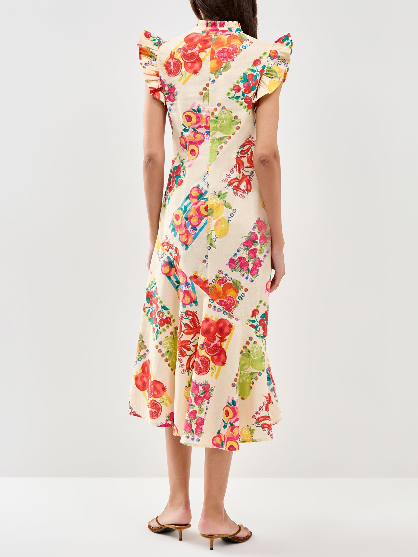 Fruit Sticker Remi Dress Pink