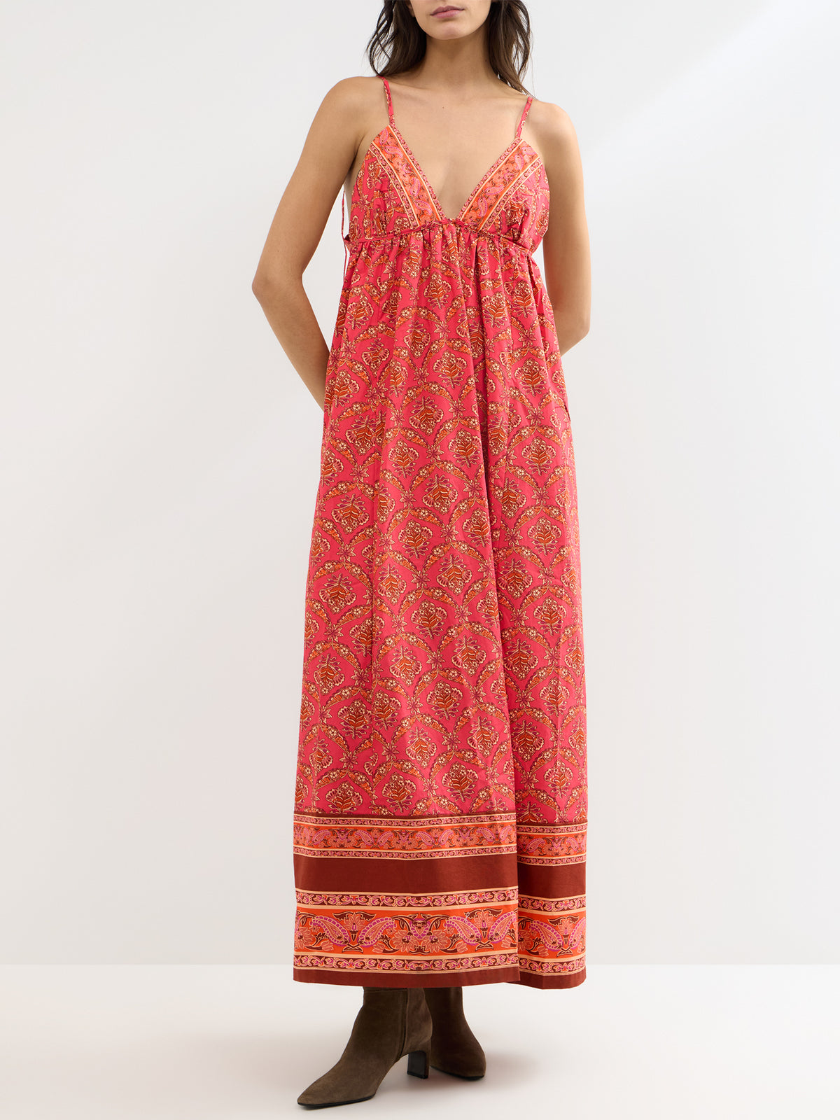 Sorrento Stroll Printed 100% Cotton Maxi Dress
