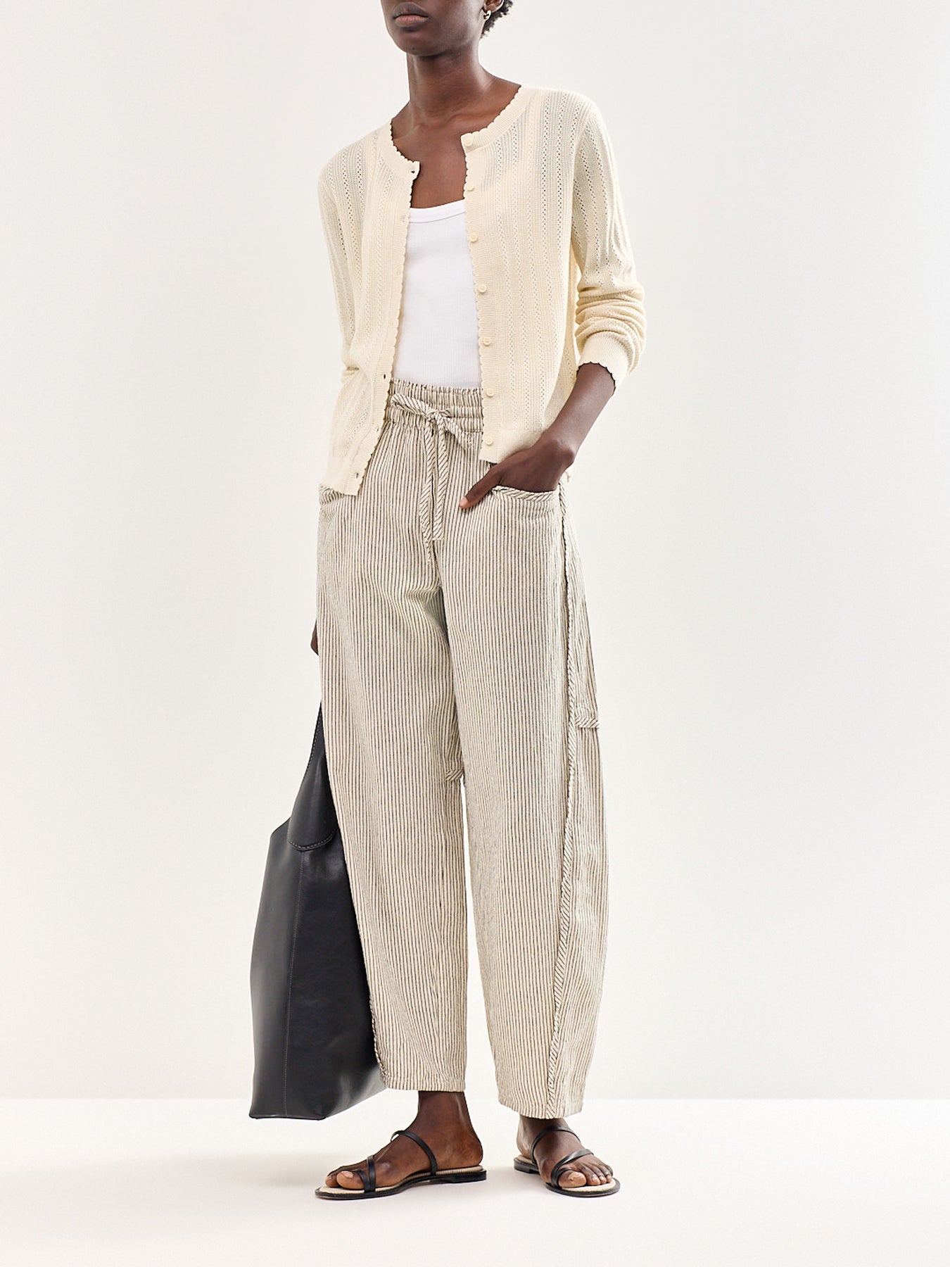 Something Good Wide Leg Trousers White
