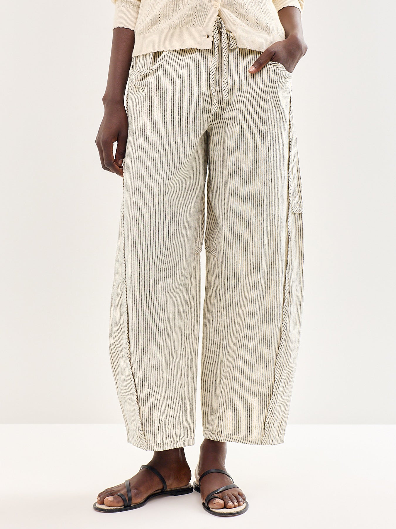 Something Good Wide Leg Trousers White