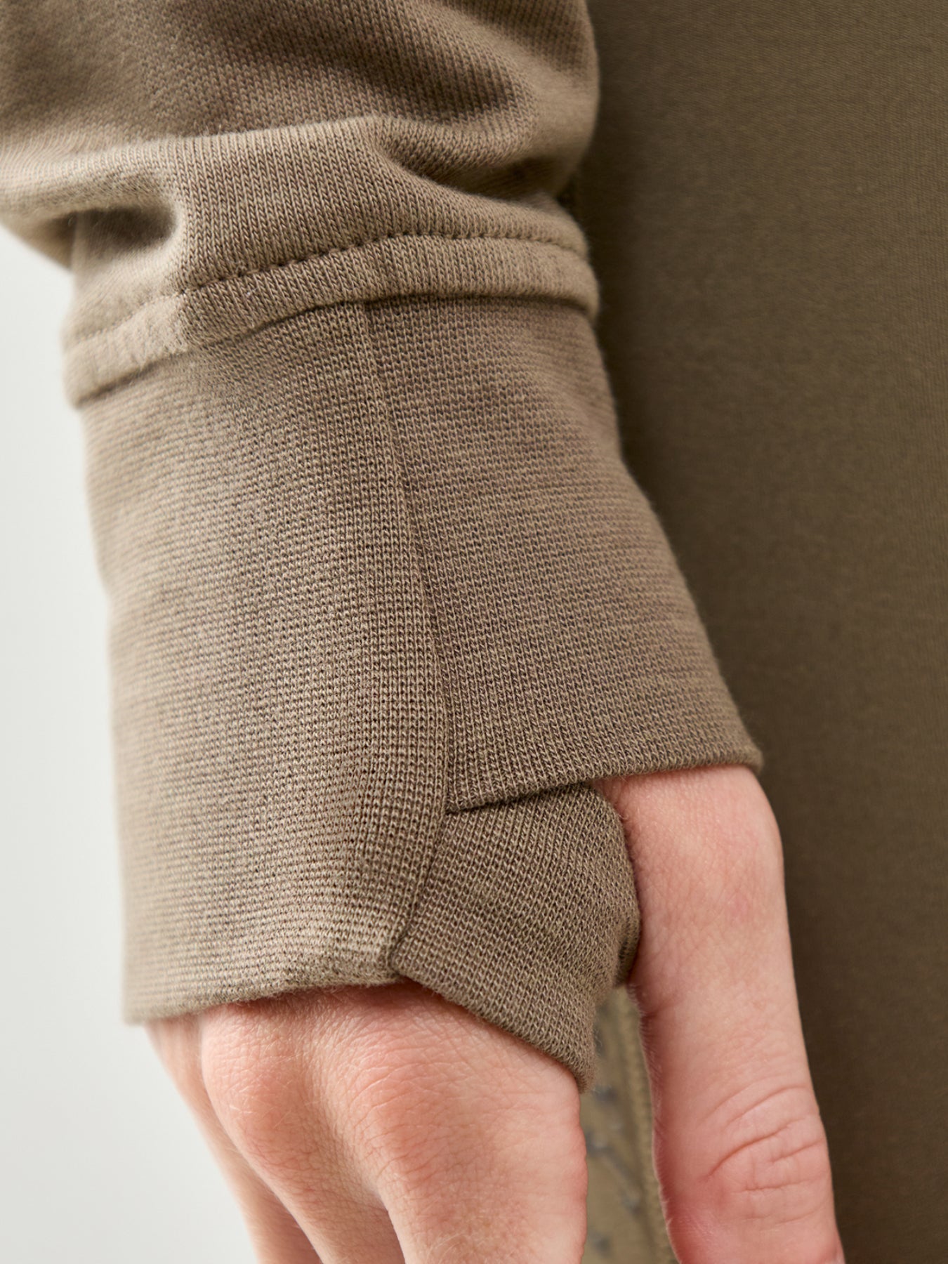 After Class Crop Sweatshirt Khaki