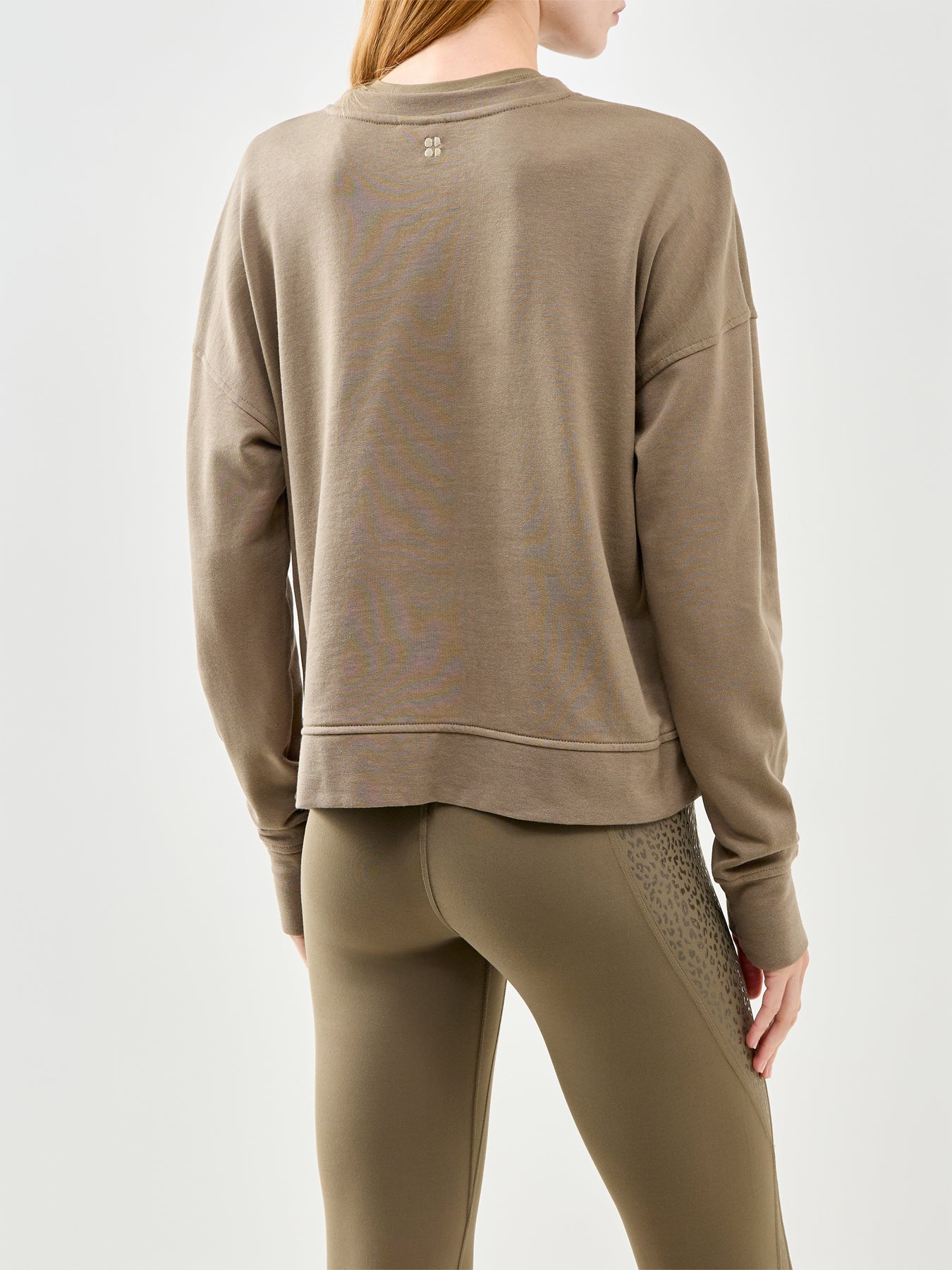 After Class Crop Sweatshirt Khaki