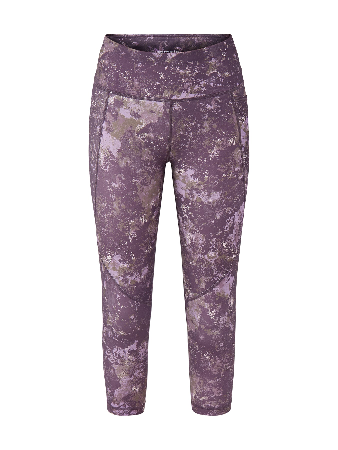 Power Cropped Workout Leggings Purple