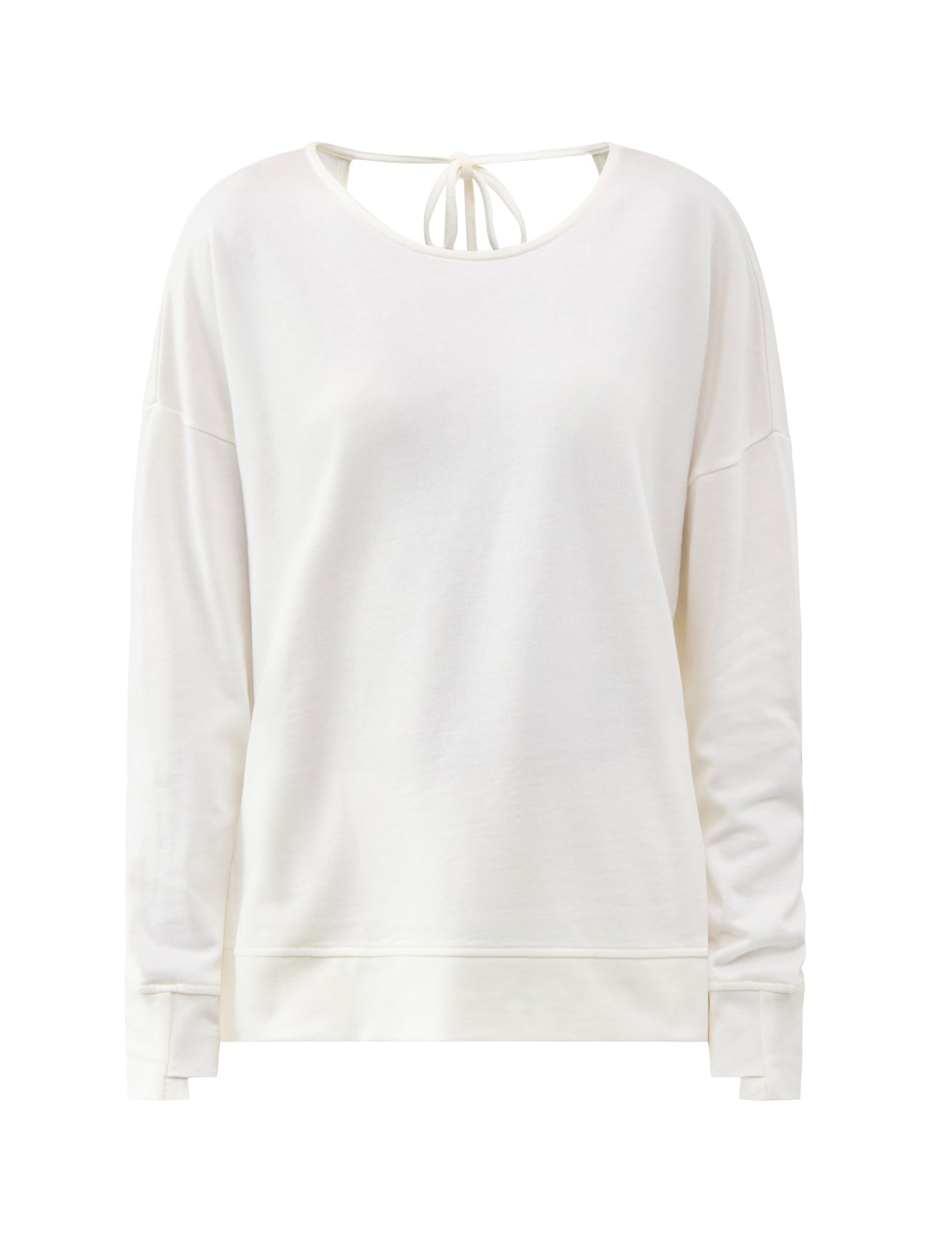 After Class Open Back Tie Sweatshirt White