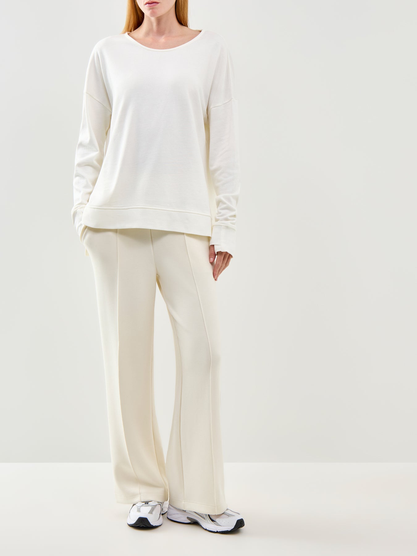 After Class Open Back Tie Sweatshirt White