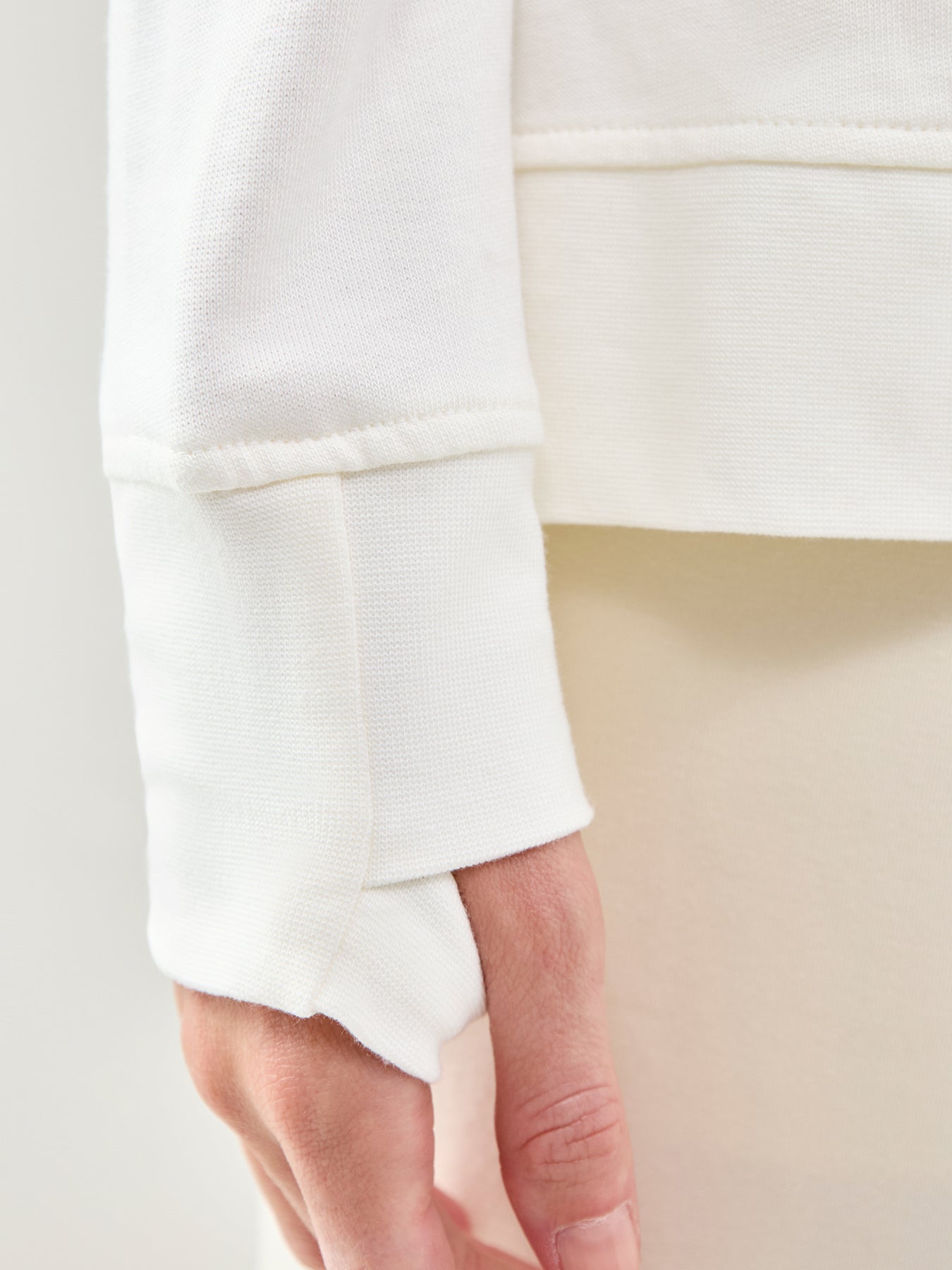 After Class Open Back Tie Sweatshirt White