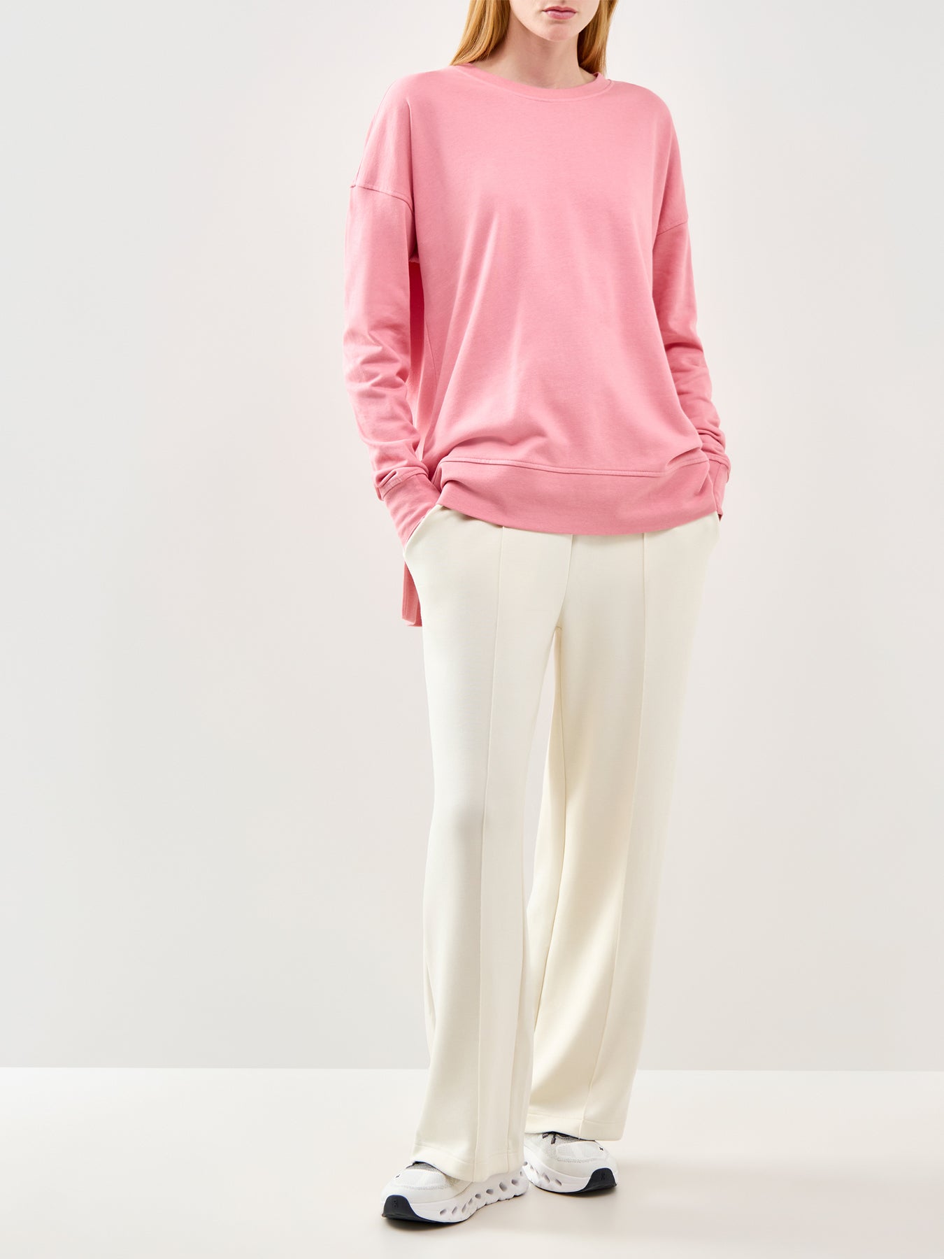 After Class Longline Sweatshirt Pink