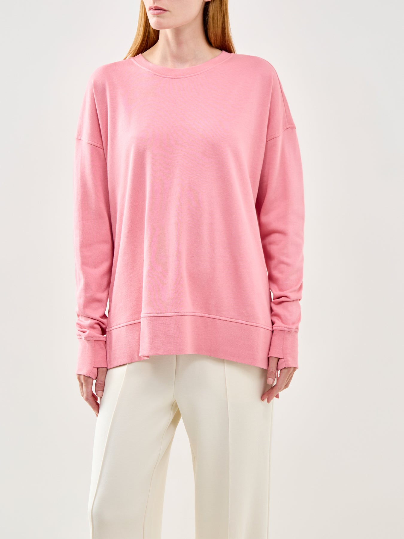 After Class Longline Sweatshirt Pink