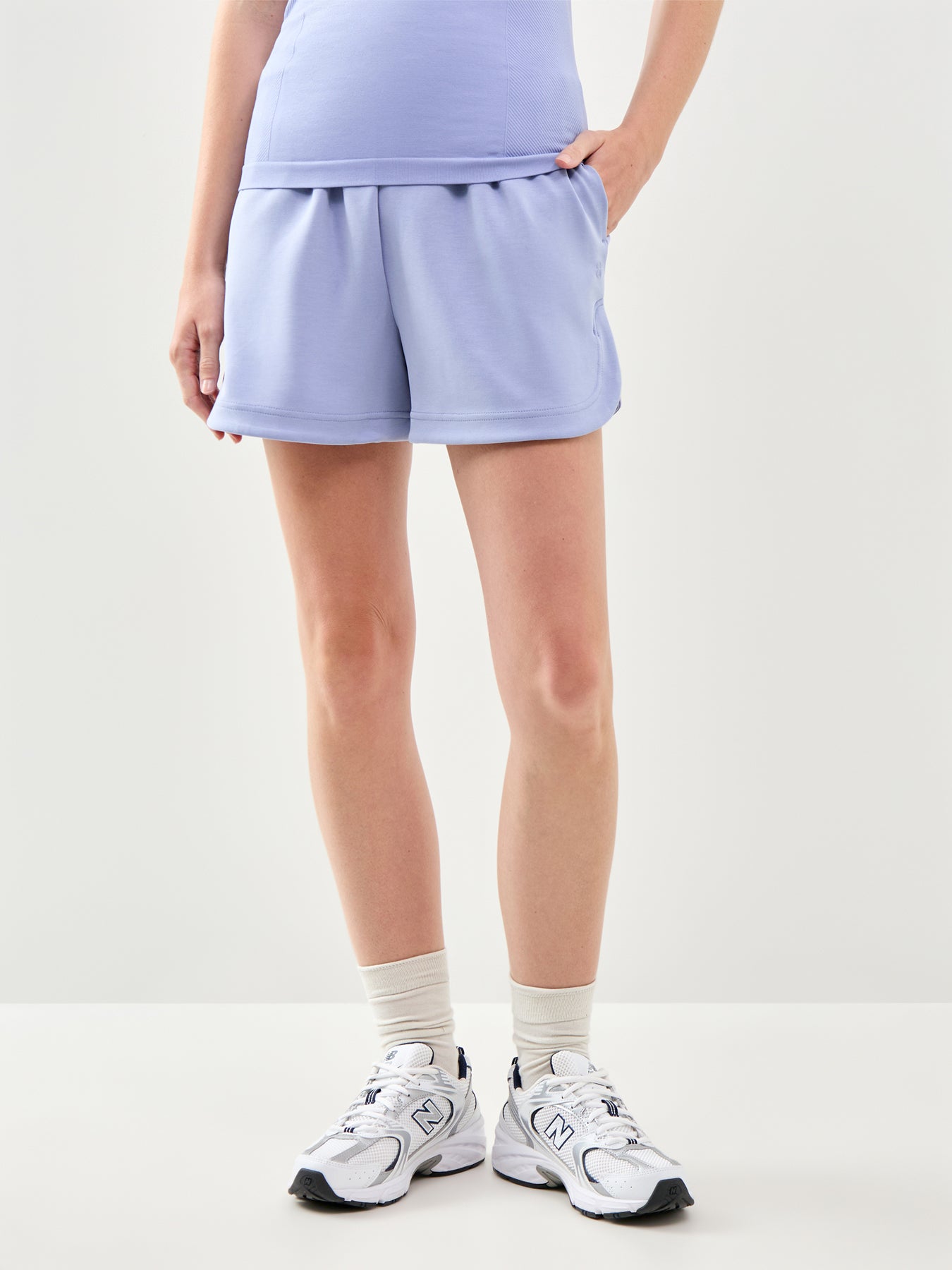 Sand Wash CloudWeight High Waisted Shorts Blue