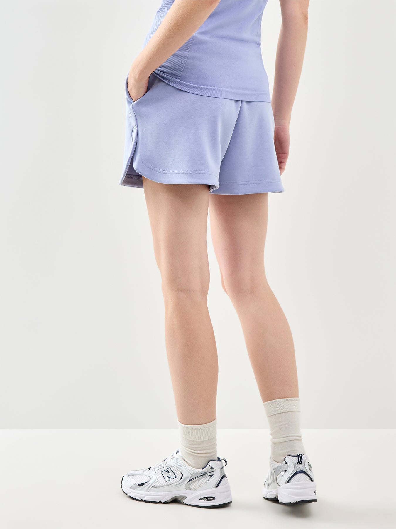 Sand Wash CloudWeight High Waisted Shorts Blue