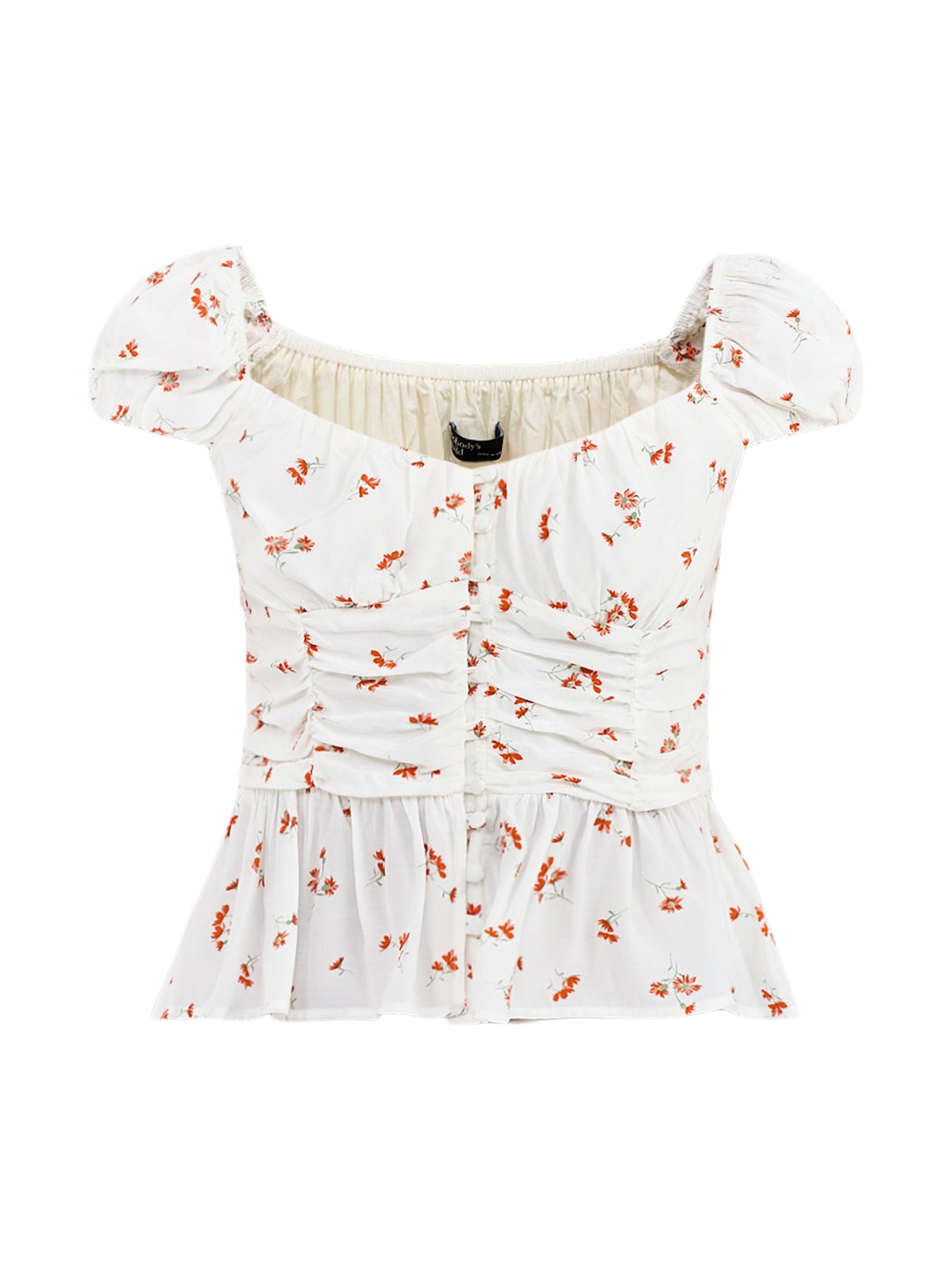Caia Ruched Top White