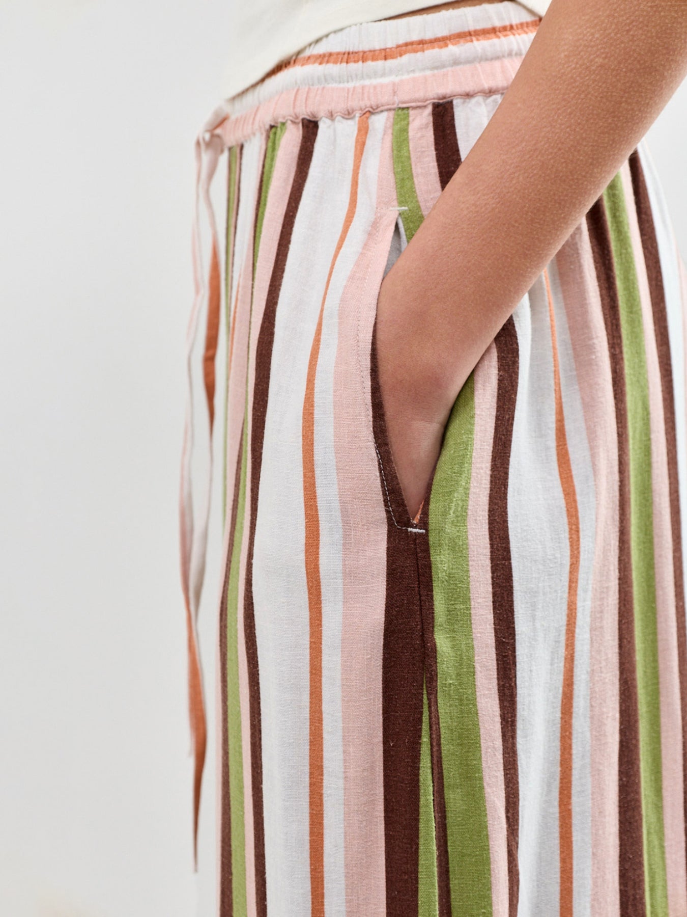 Elstow Wide Leg Trousers Striped