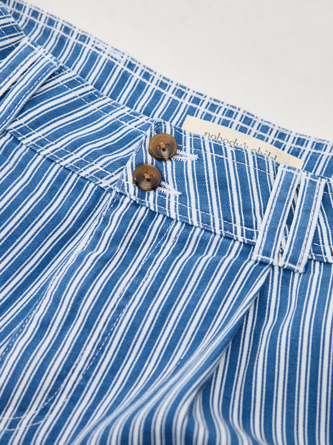 Albie Twill Denim Shorts Blue