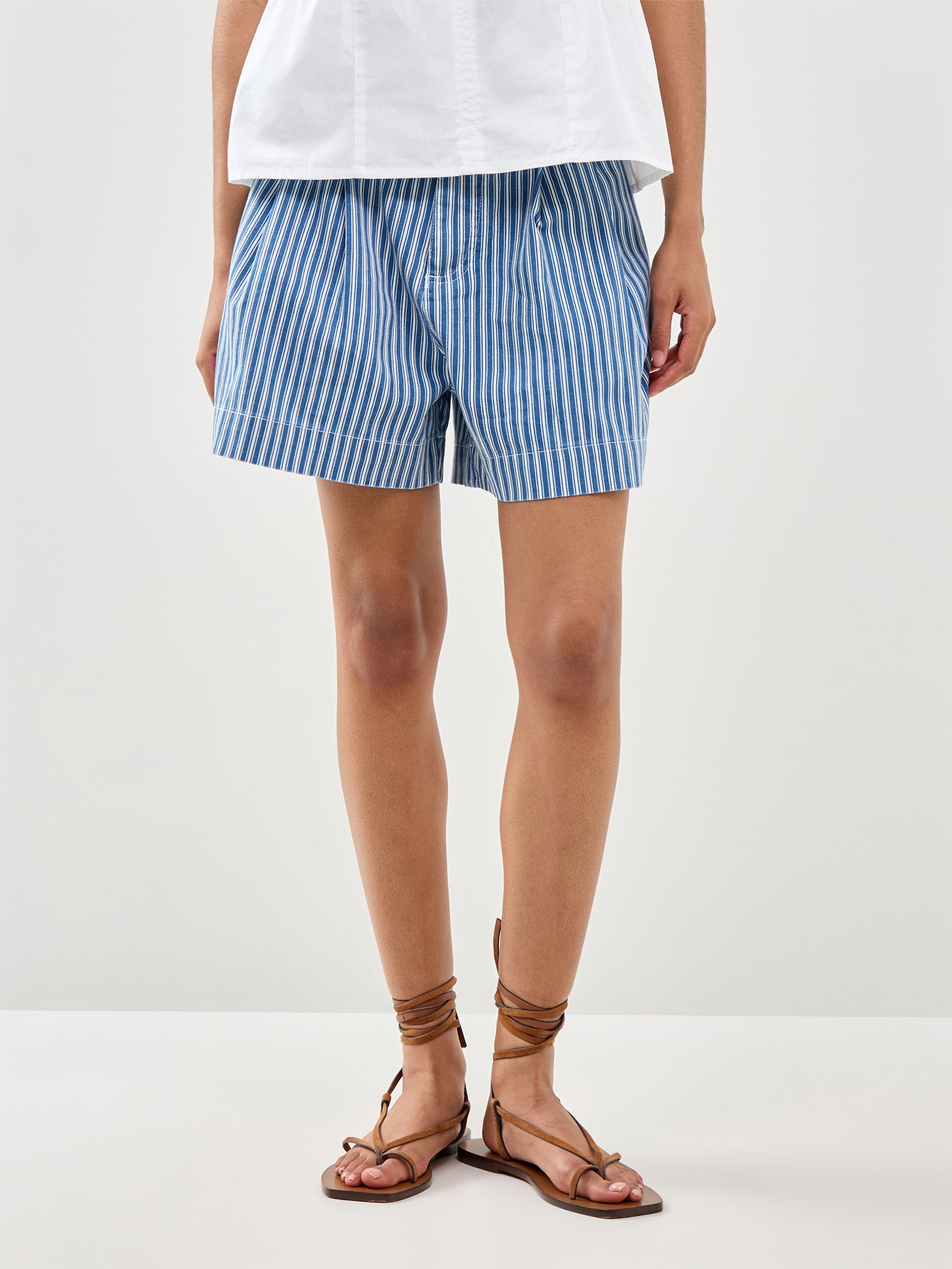 Albie Twill Denim Shorts Blue