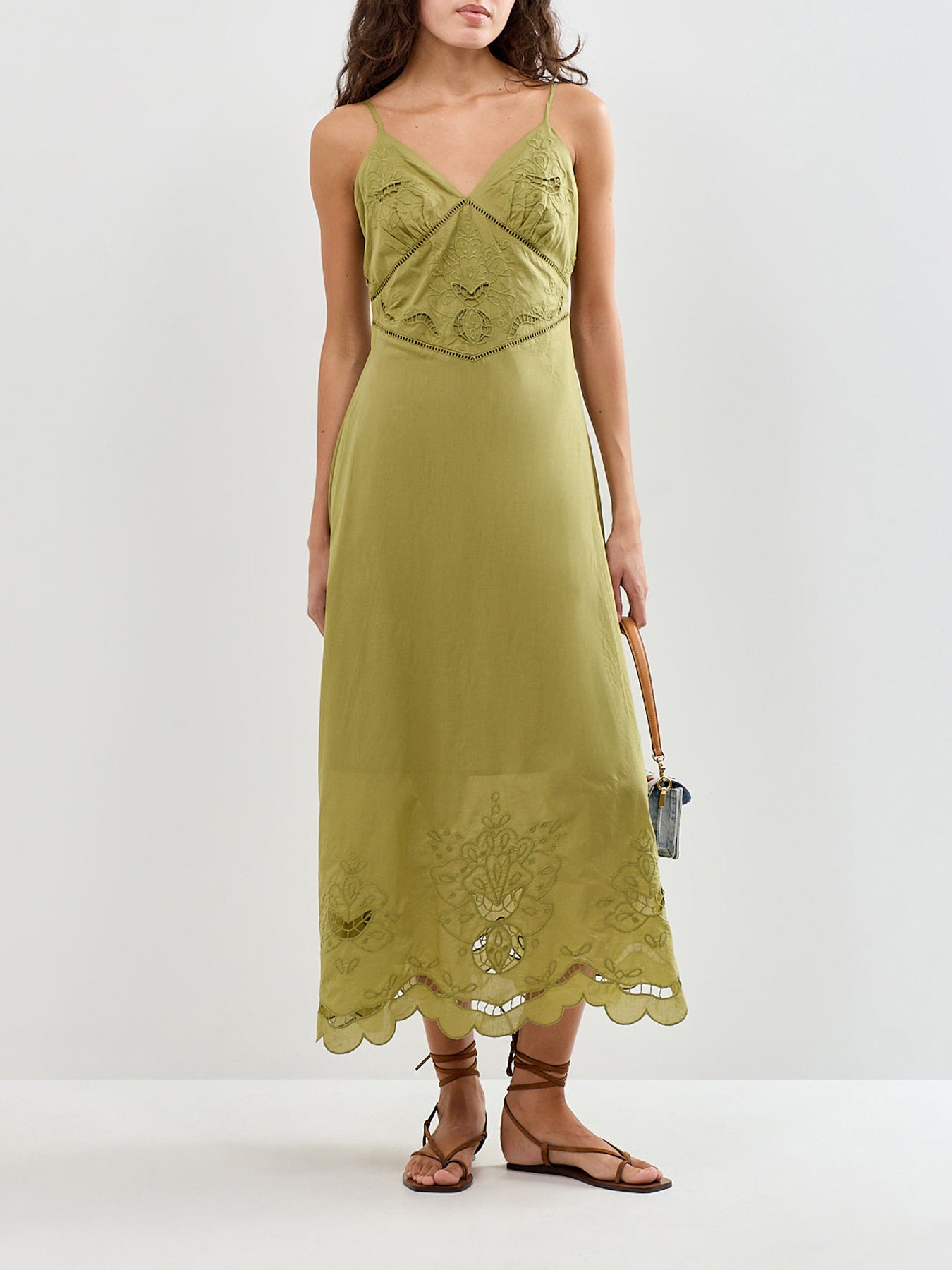 Brooke Midi Dress Green Fenwick Brooke Midi Dress Green Fenwick