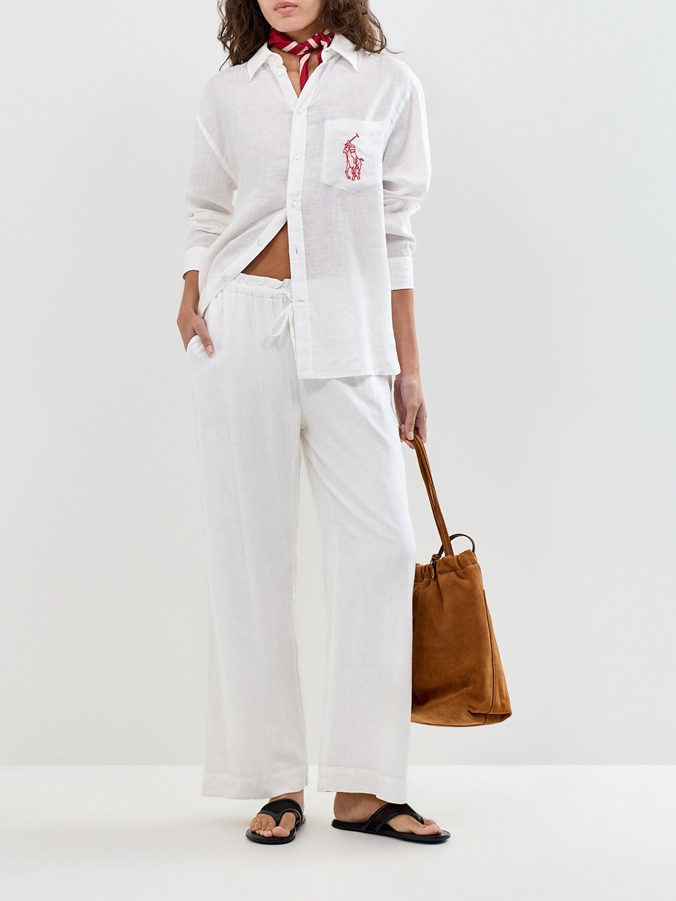 Fosse Wide Leg Trousers White