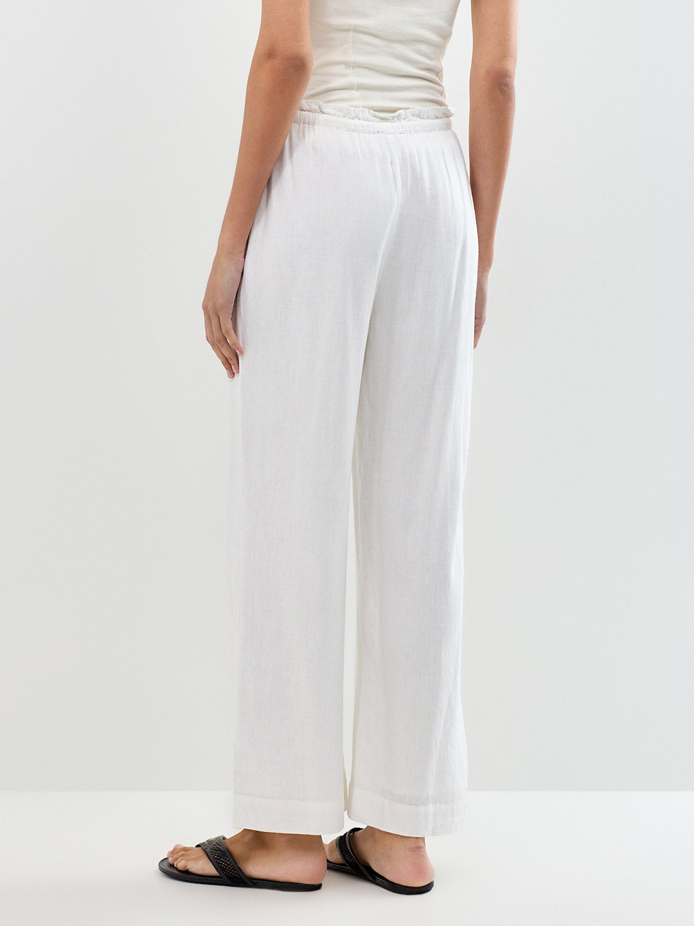 Fosse Wide Leg Trousers White
