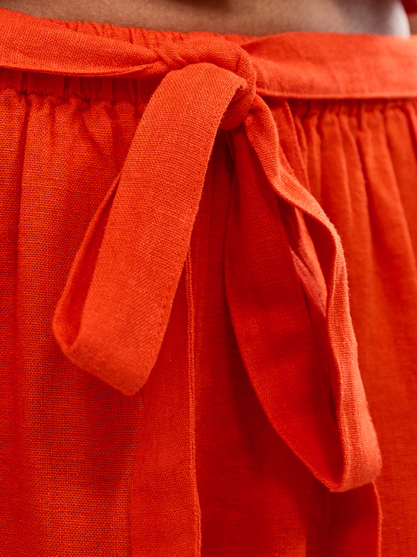 Tundra Tie Detail Shorts Orange
