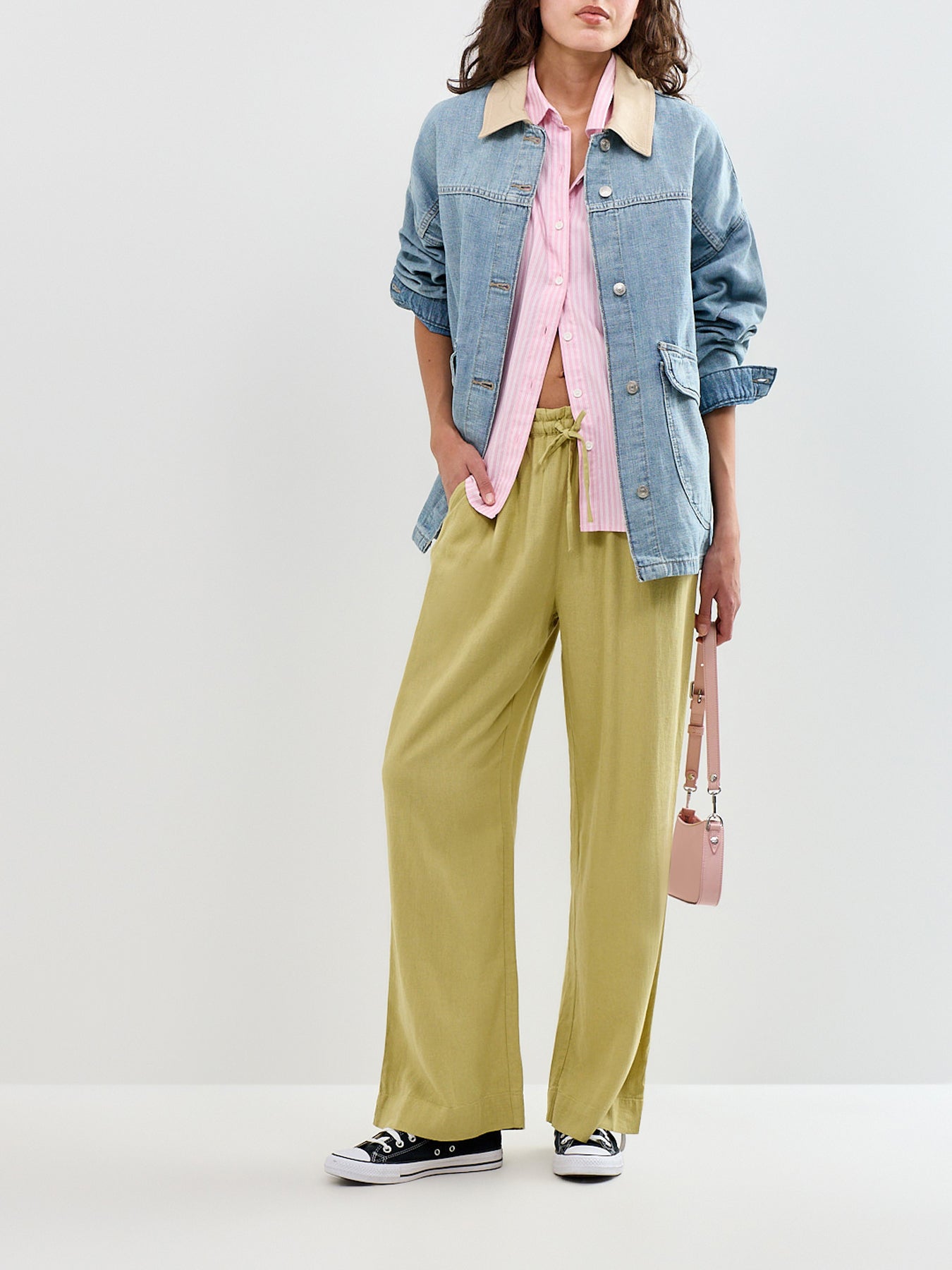 Fosse Wide Leg Trousers Green