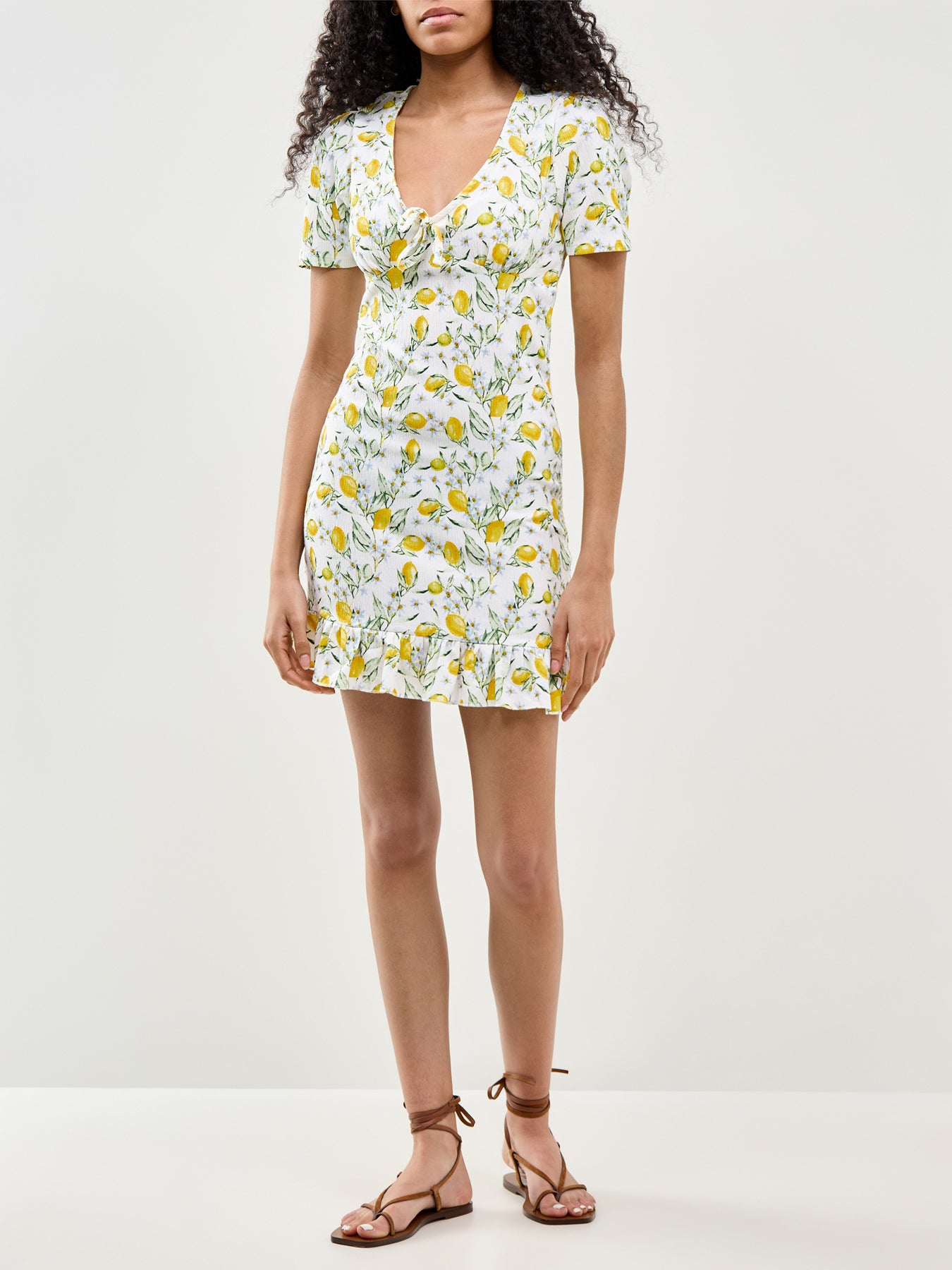 Molly V-Neck Mini Dress Printed Multi