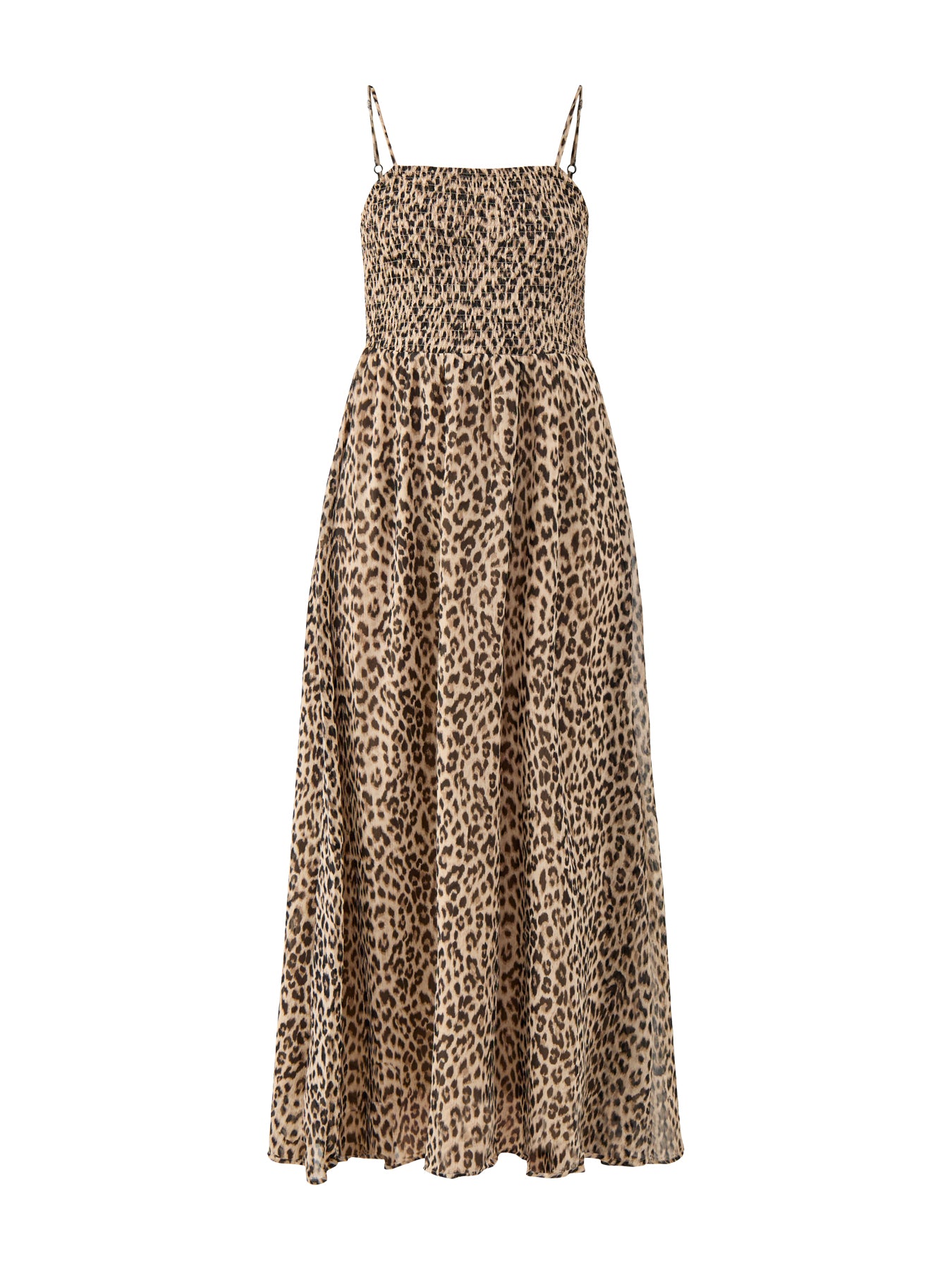 Elena Vikki Strap Midi Dress Brown