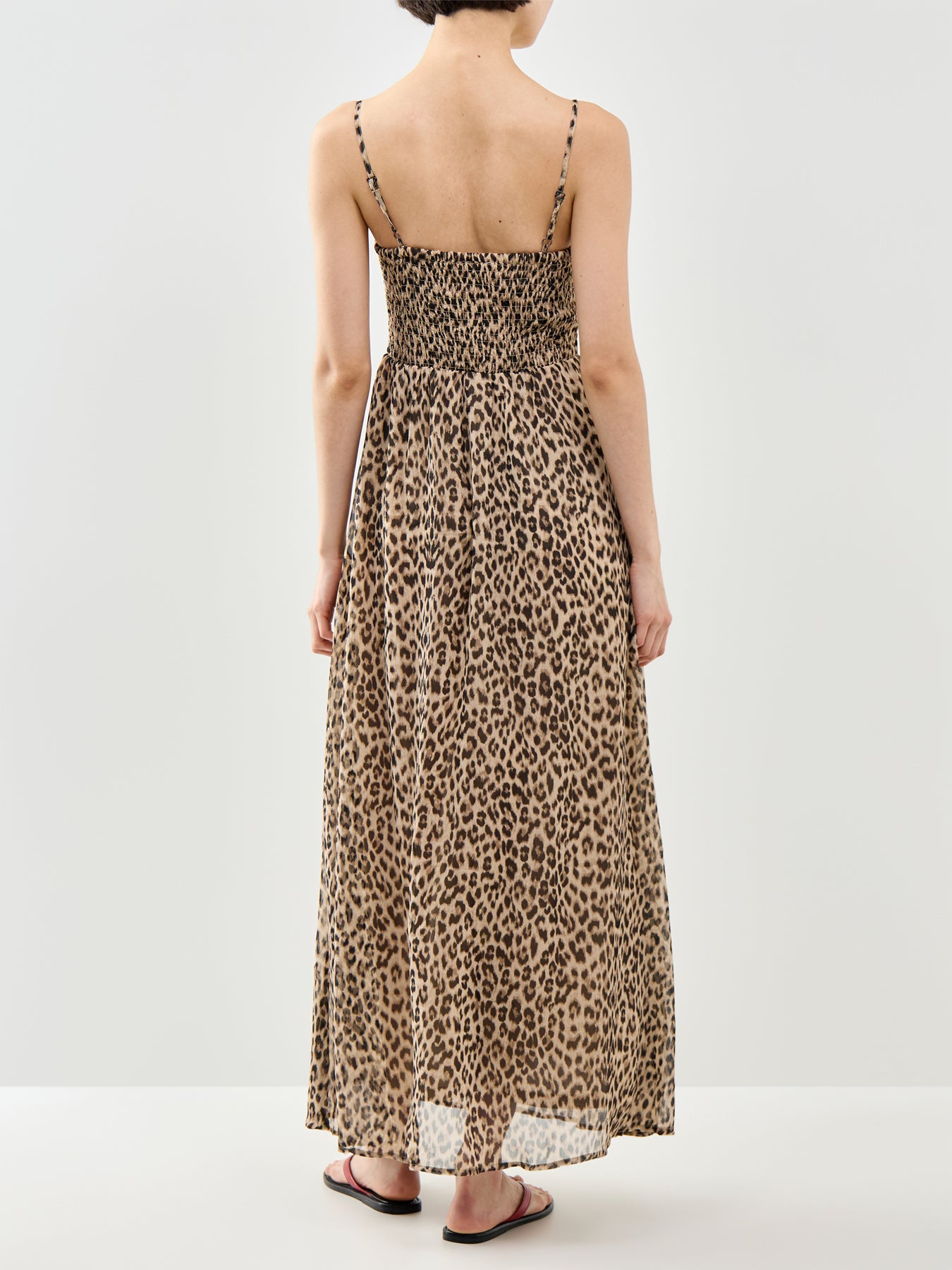 Elena Vikki Strap Midi Dress Brown