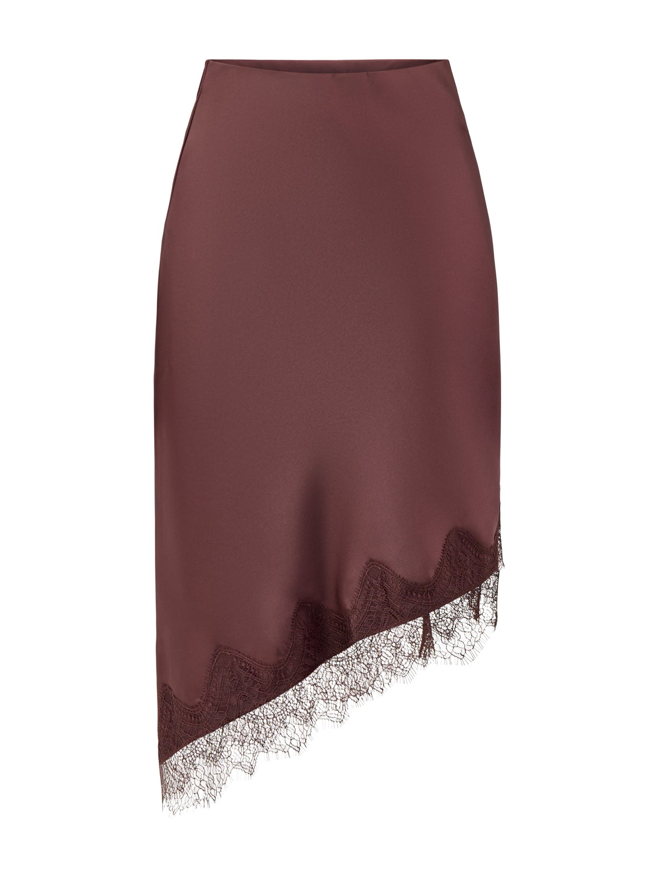 Faraya Satin Lace Skirt Brown